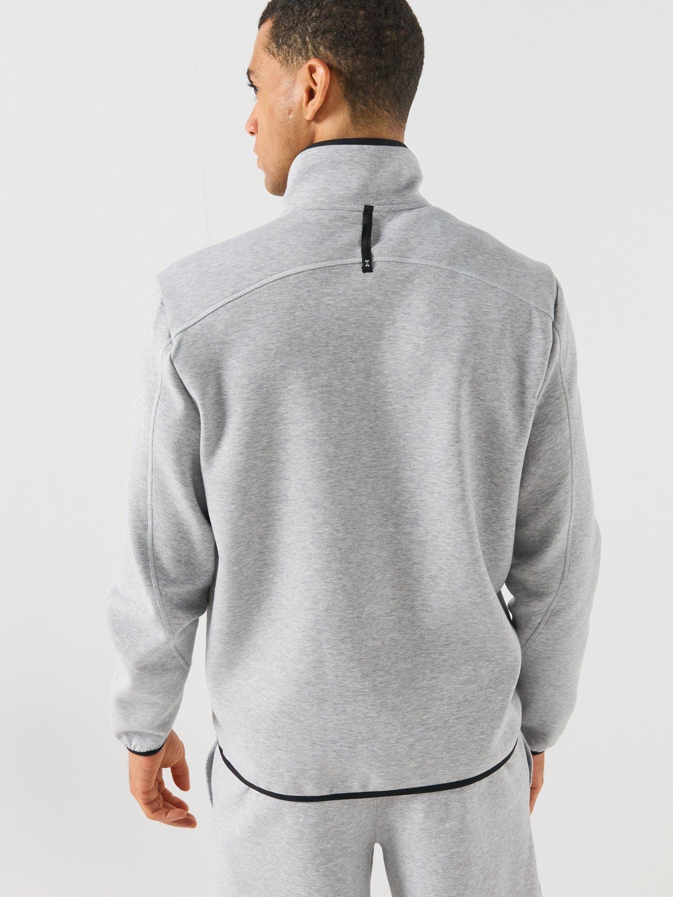 Image 2 of 6 of UNDER ARMOUR Mens Unstoppable Stretch 1/2 Zip Pocket Training Sweatshirt - Grey