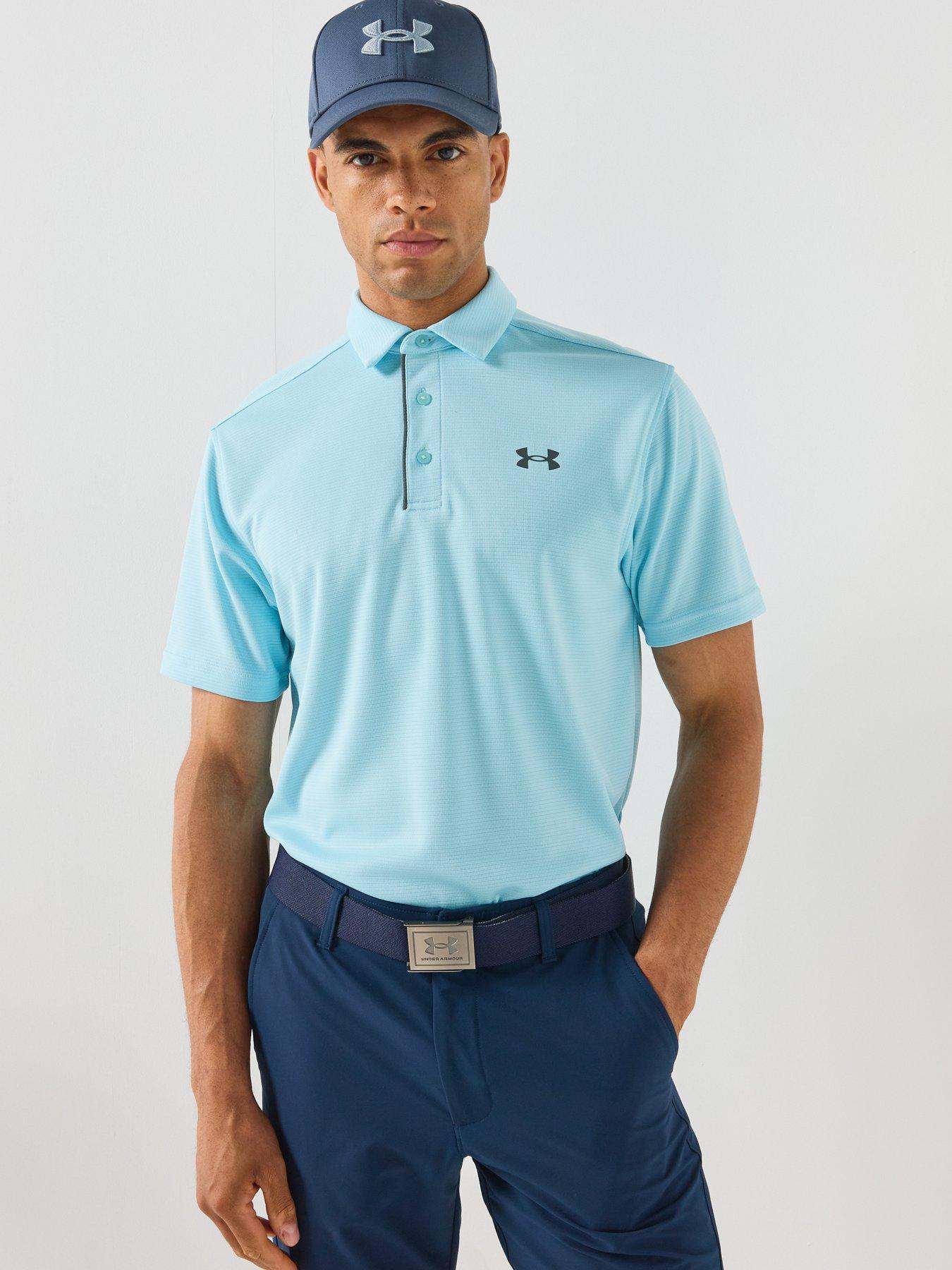 Image 1 of 6 of UNDER ARMOUR Mens Golf Tech Polo Shirt - Blue