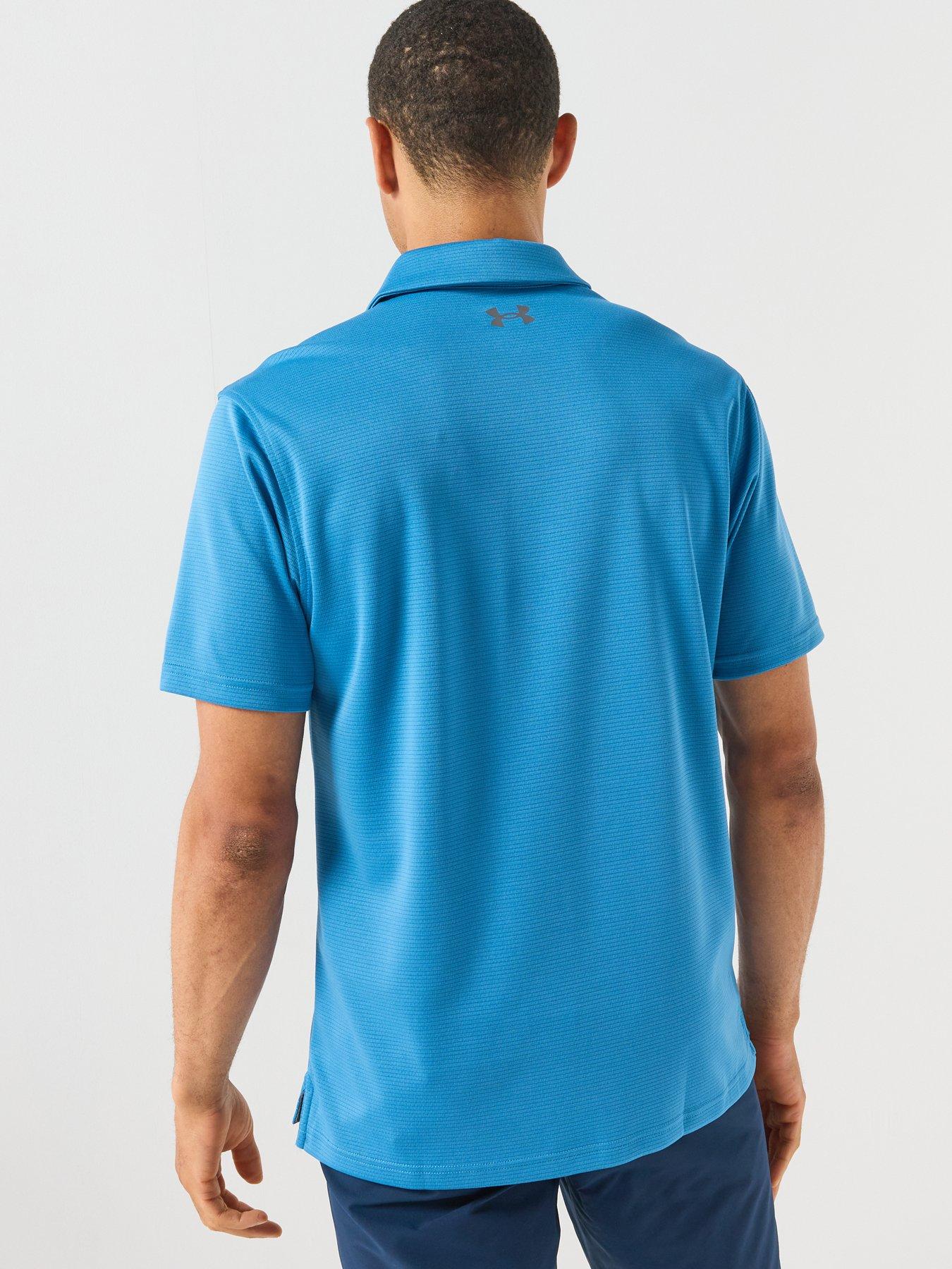 Image 2 of 6 of UNDER ARMOUR Men's Tech Polo - Aegean Blue / Graphite