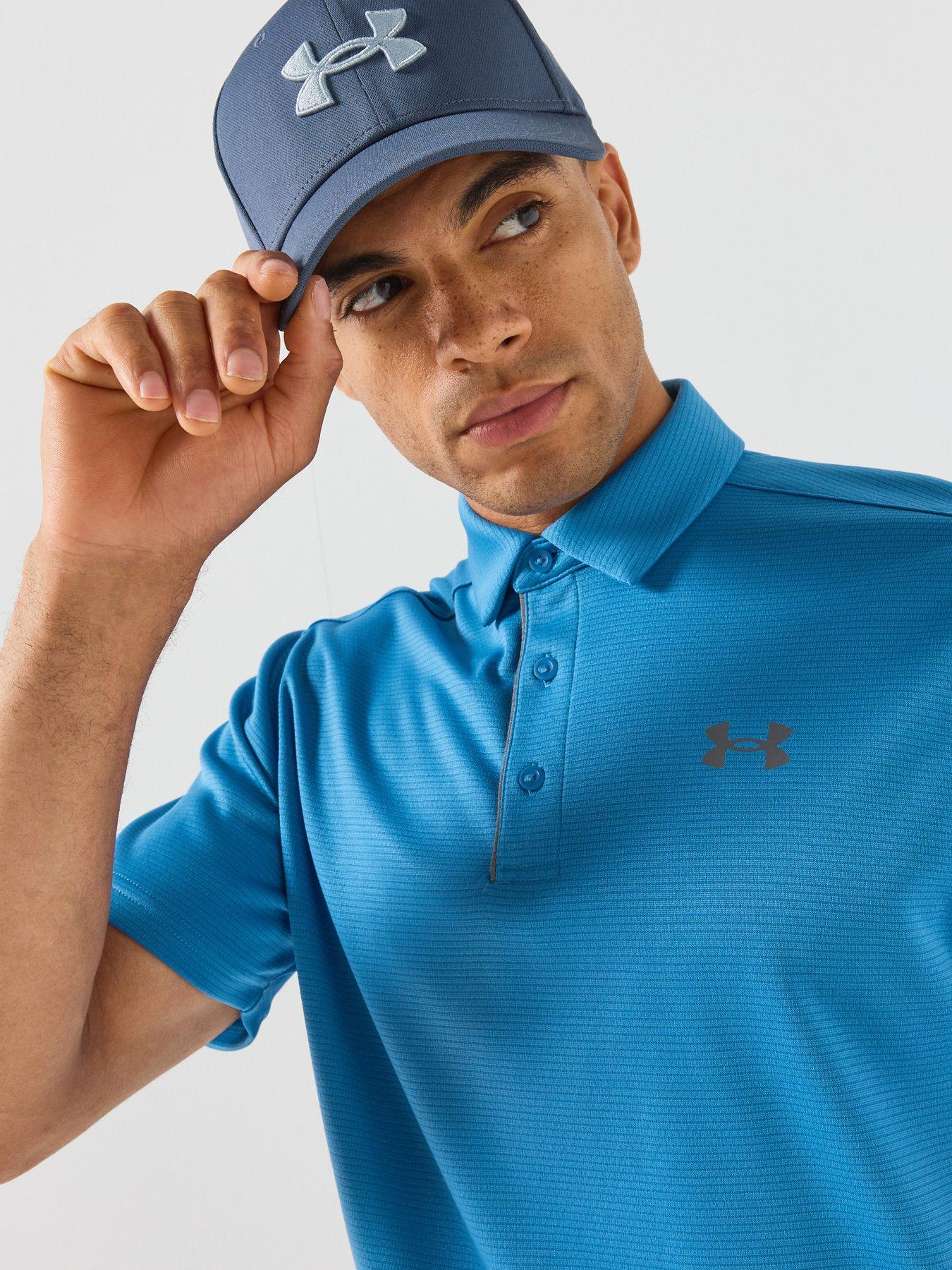 Image 6 of 6 of UNDER ARMOUR Men's Tech Polo - Aegean Blue / Graphite