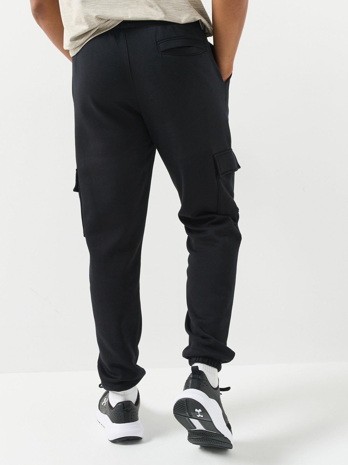 Image 2 of 5 of UNDER ARMOUR Mens Training Rival Fleece Cargo Joggers - Black