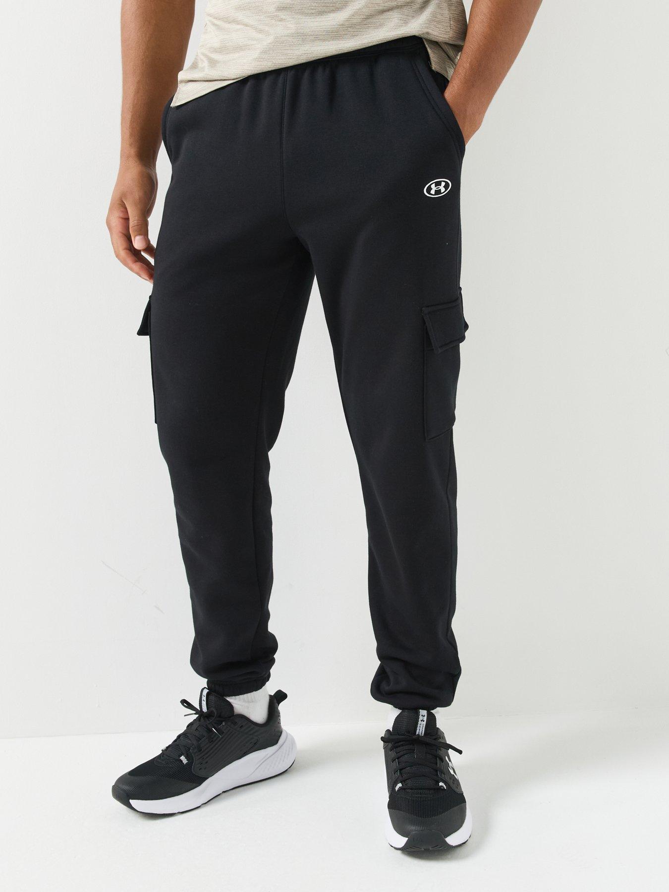 Image 3 of 5 of UNDER ARMOUR Mens Training Rival Fleece Cargo Joggers - Black