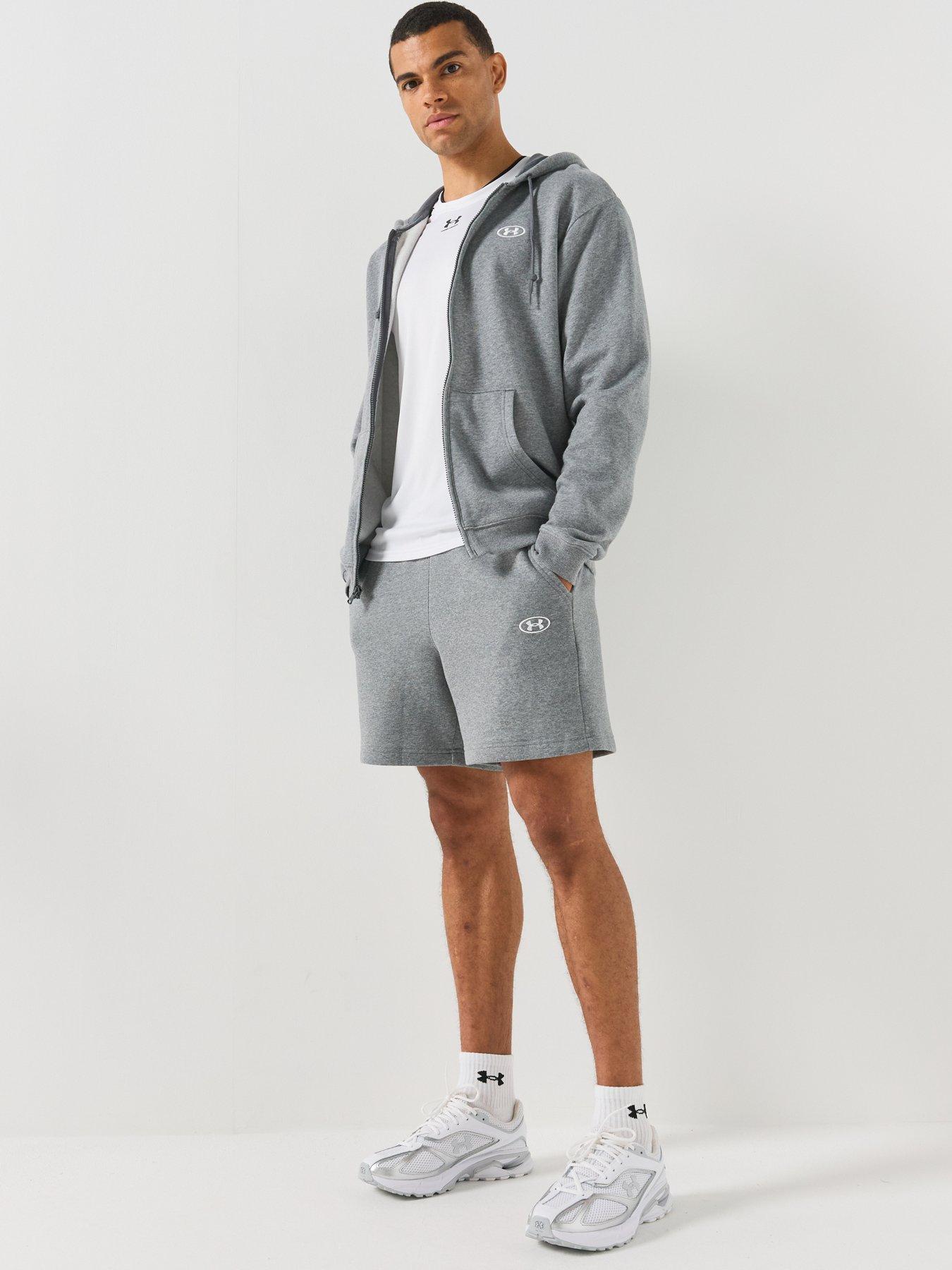 Image 3 of 6 of UNDER ARMOUR Men's Training 10 Inch Rival Fleece Shorts - Grey