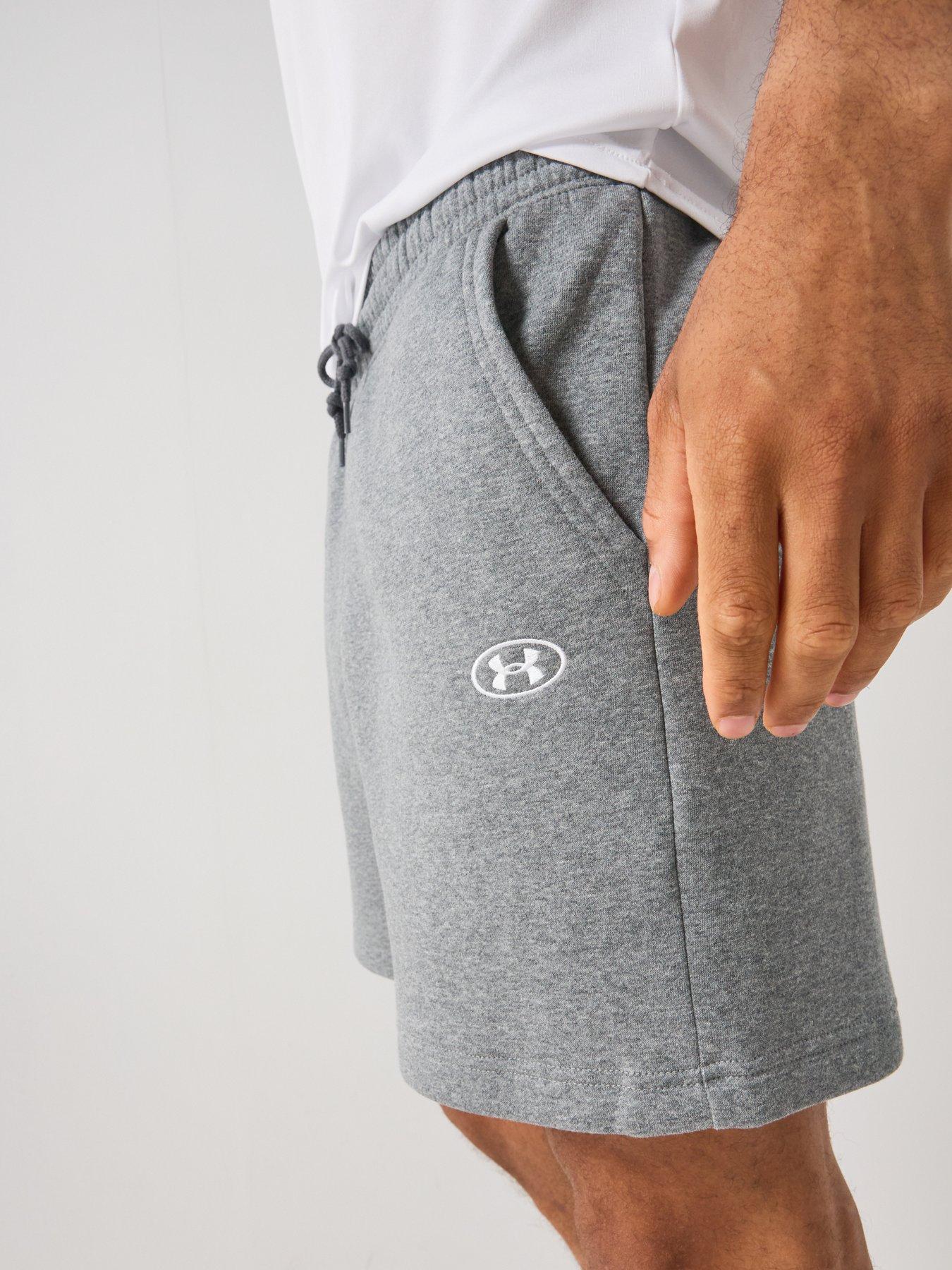 Image 5 of 6 of UNDER ARMOUR Men's Training 10 Inch Rival Fleece Shorts - Grey