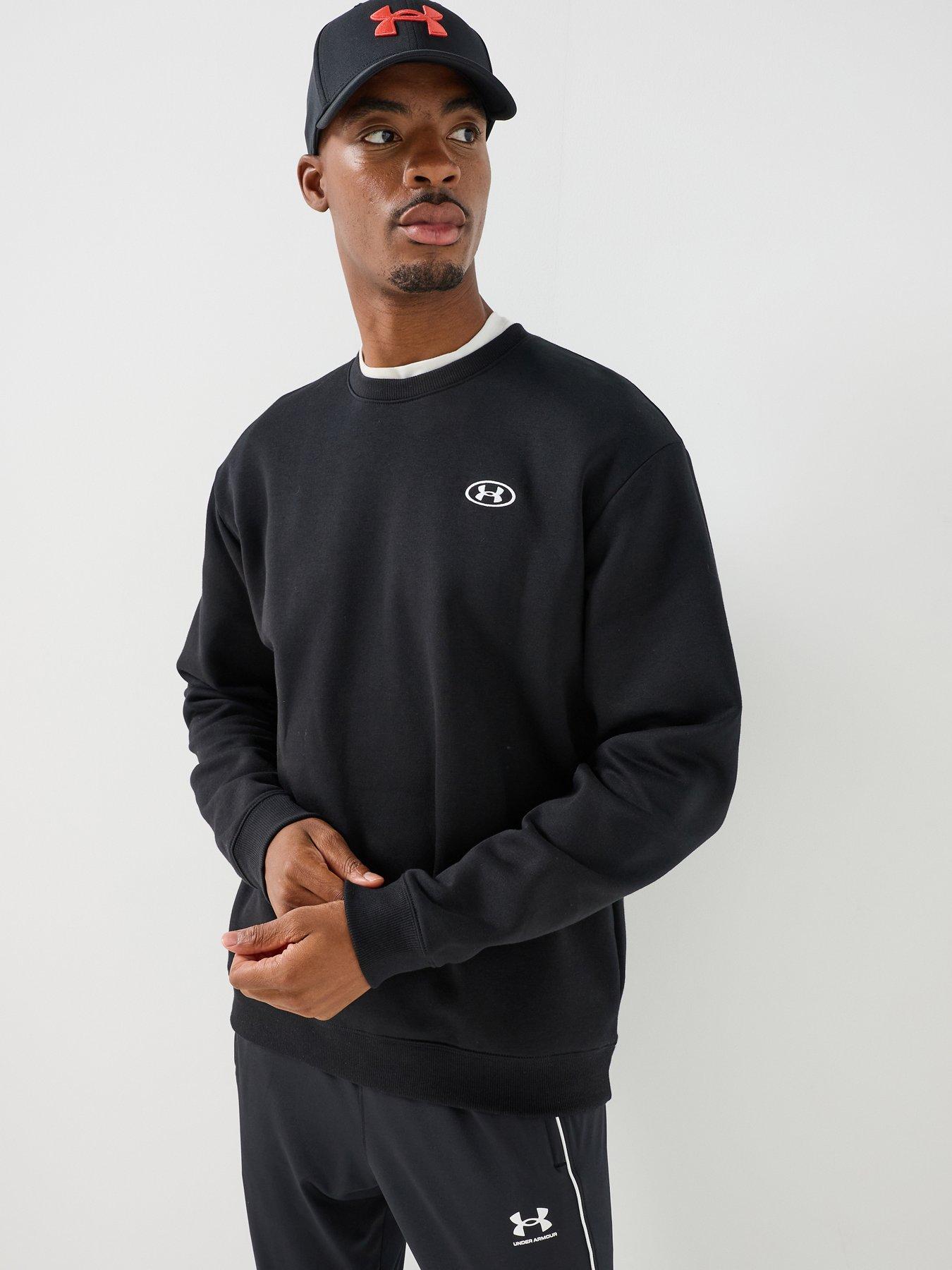 Image 1 of 6 of UNDER ARMOUR Mens Training Rival Fleece Crew - Black