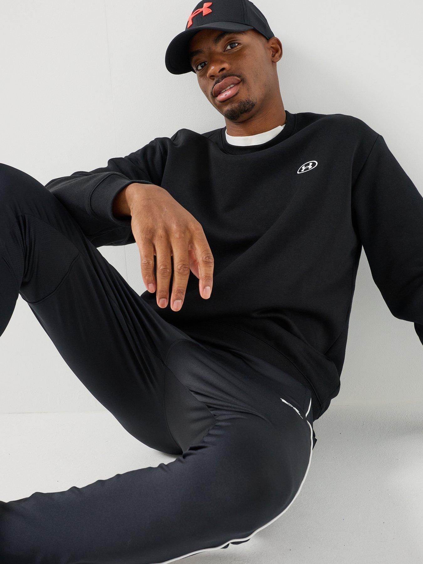 Image 4 of 6 of UNDER ARMOUR Mens Training Rival Fleece Crew - Black