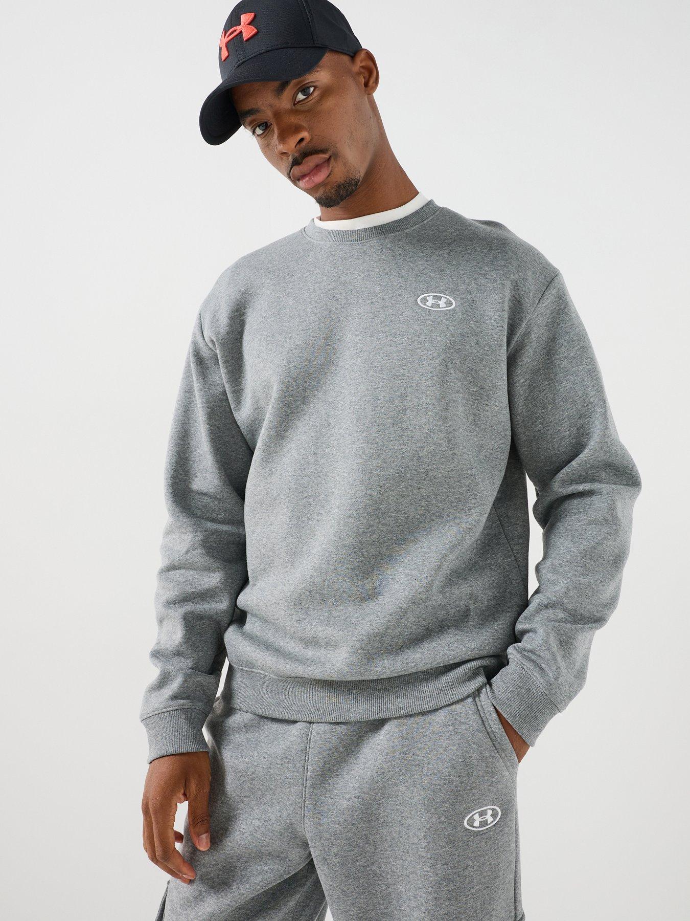 UNDER ARMOUR Men's UA Rival Fleece Crew Sweatshirt - Grey