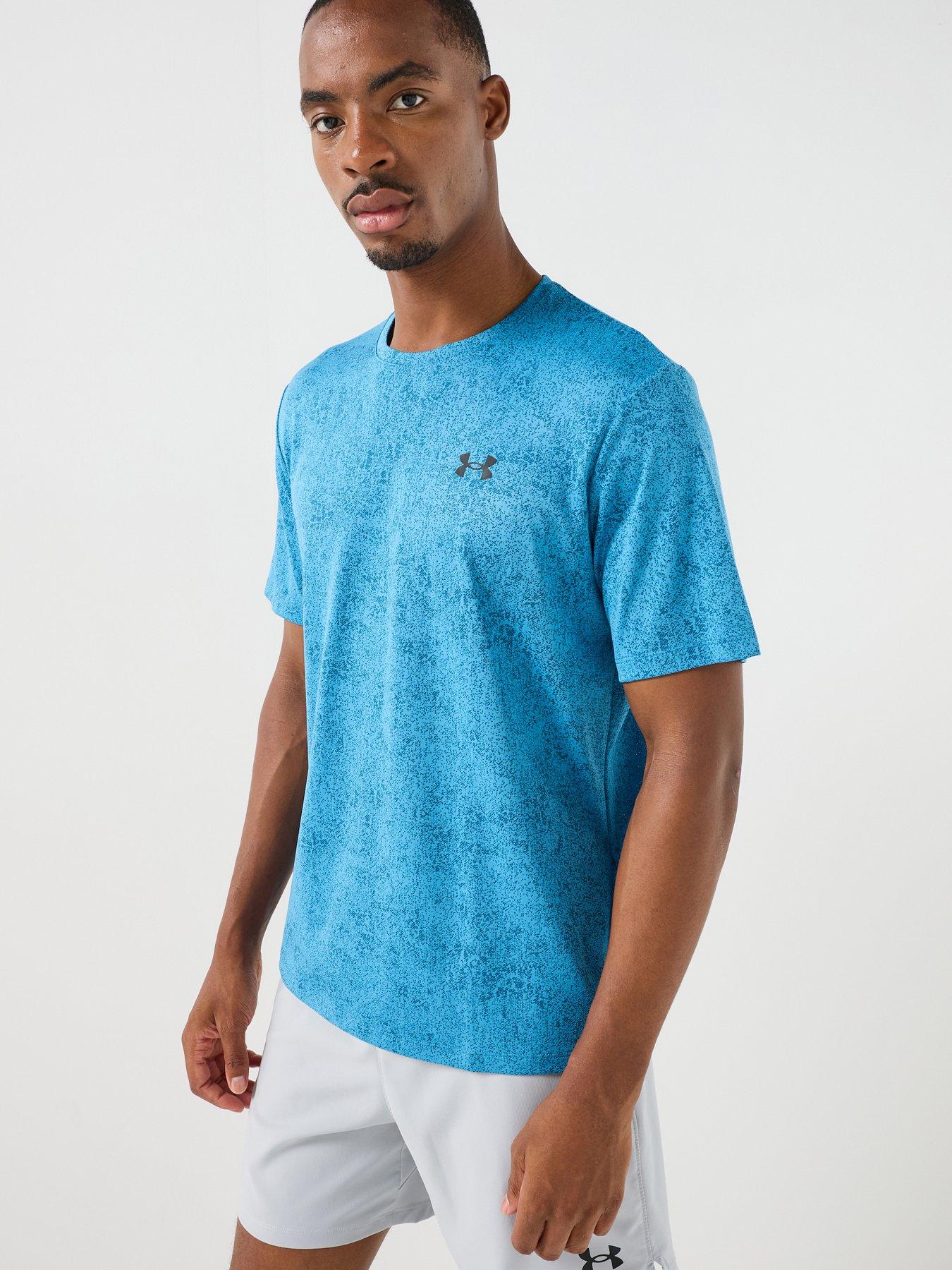Image 1 of 6 of UNDER ARMOUR Mens Training Tech Tee Pixelate T-Shirt - Blue