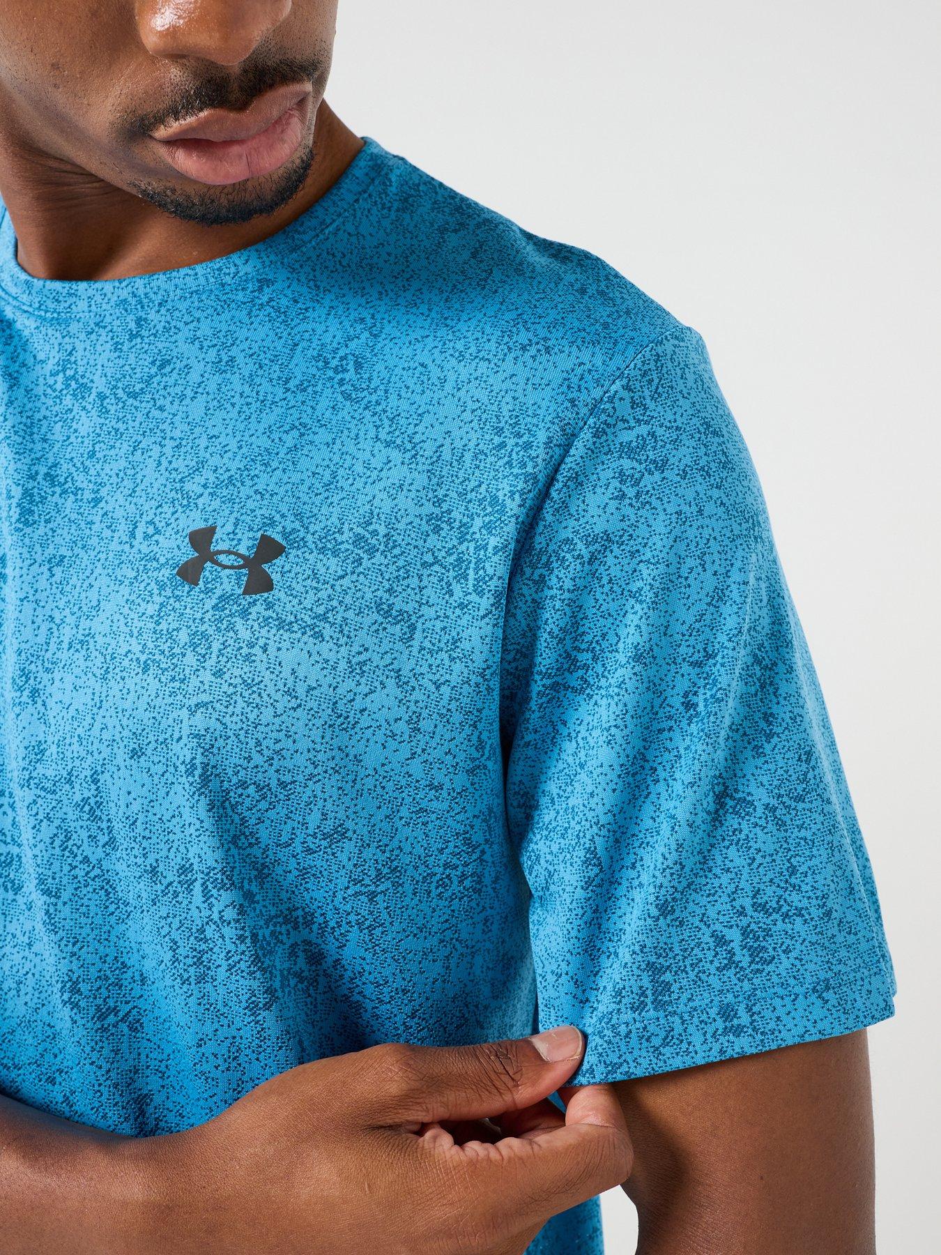 Image 5 of 6 of UNDER ARMOUR Mens Training Tech Tee Pixelate T-Shirt - Blue