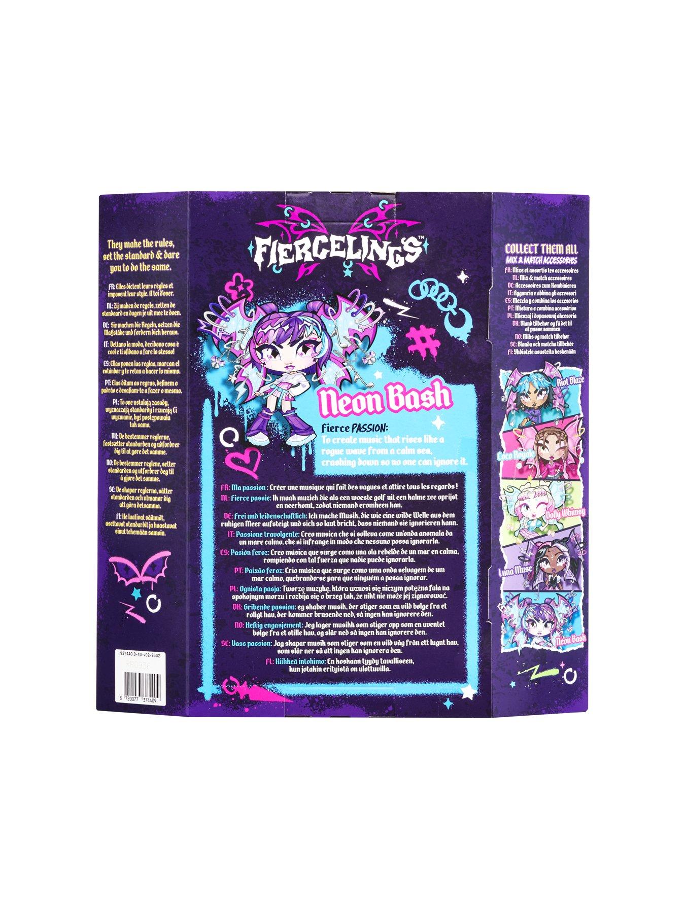Image 2 of 3 of Fiercelings Fiercelings - Deluxe Keychain - Neon Bash (12L)