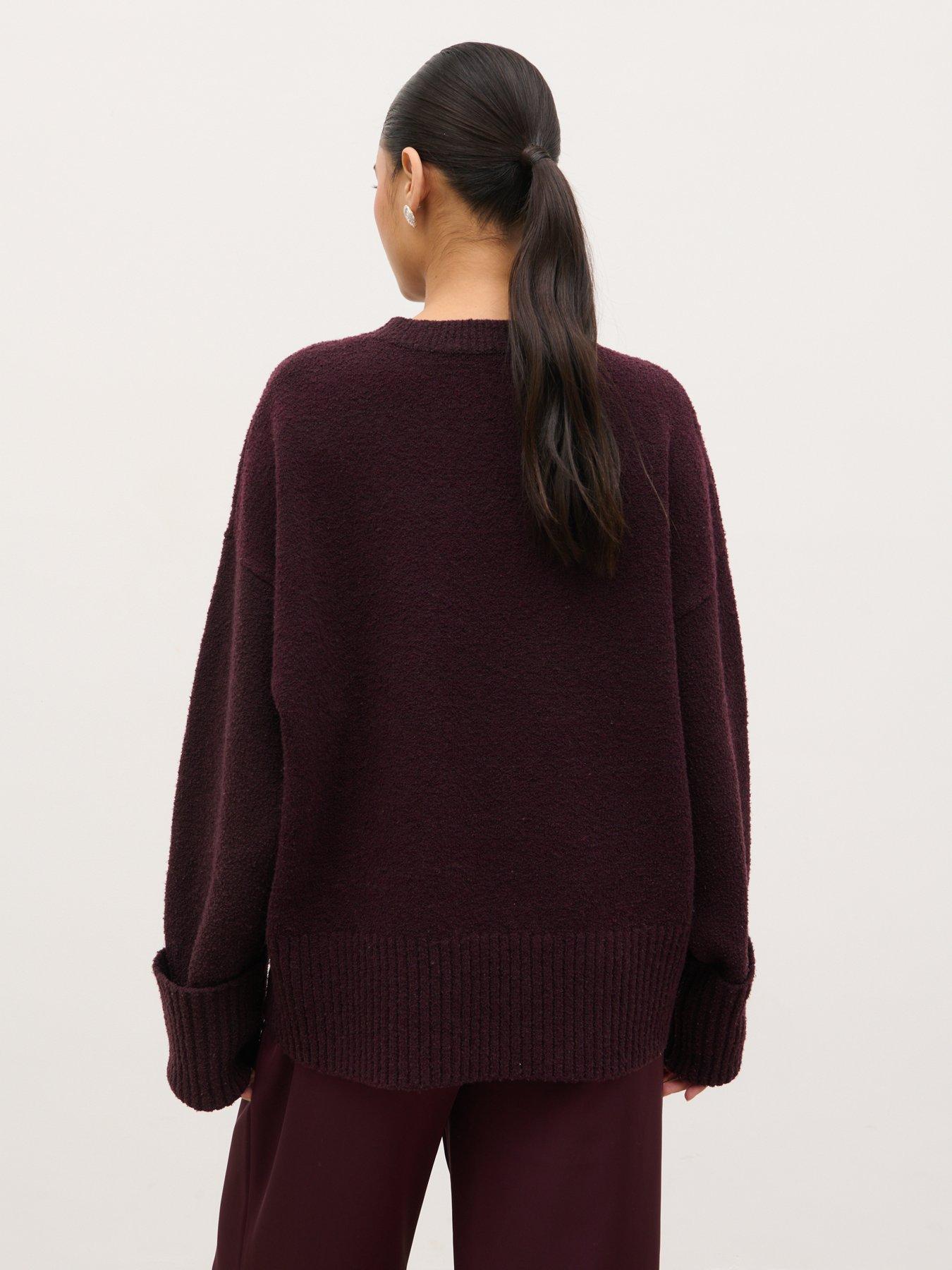Image 2 of 4 of Pretty Lavish Camille Oversized Borg Jumper - Purple