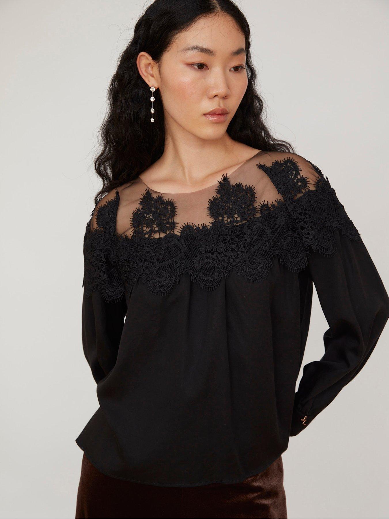 Image 2 of 5 of Jovonna London Briona Blouse - Black