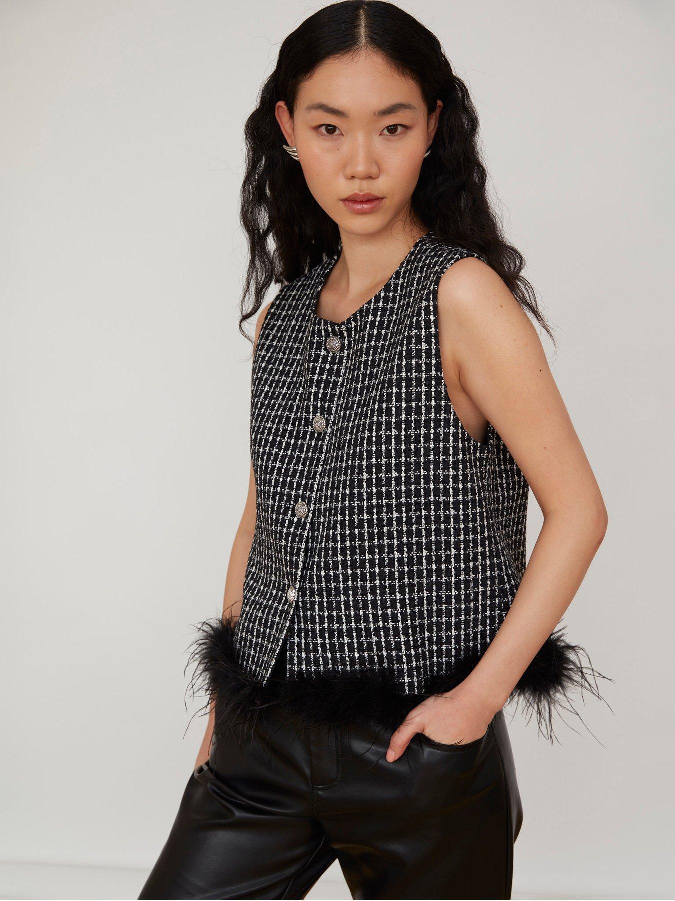 Image 4 of 6 of Jovonna London Daphne Vest - Black
