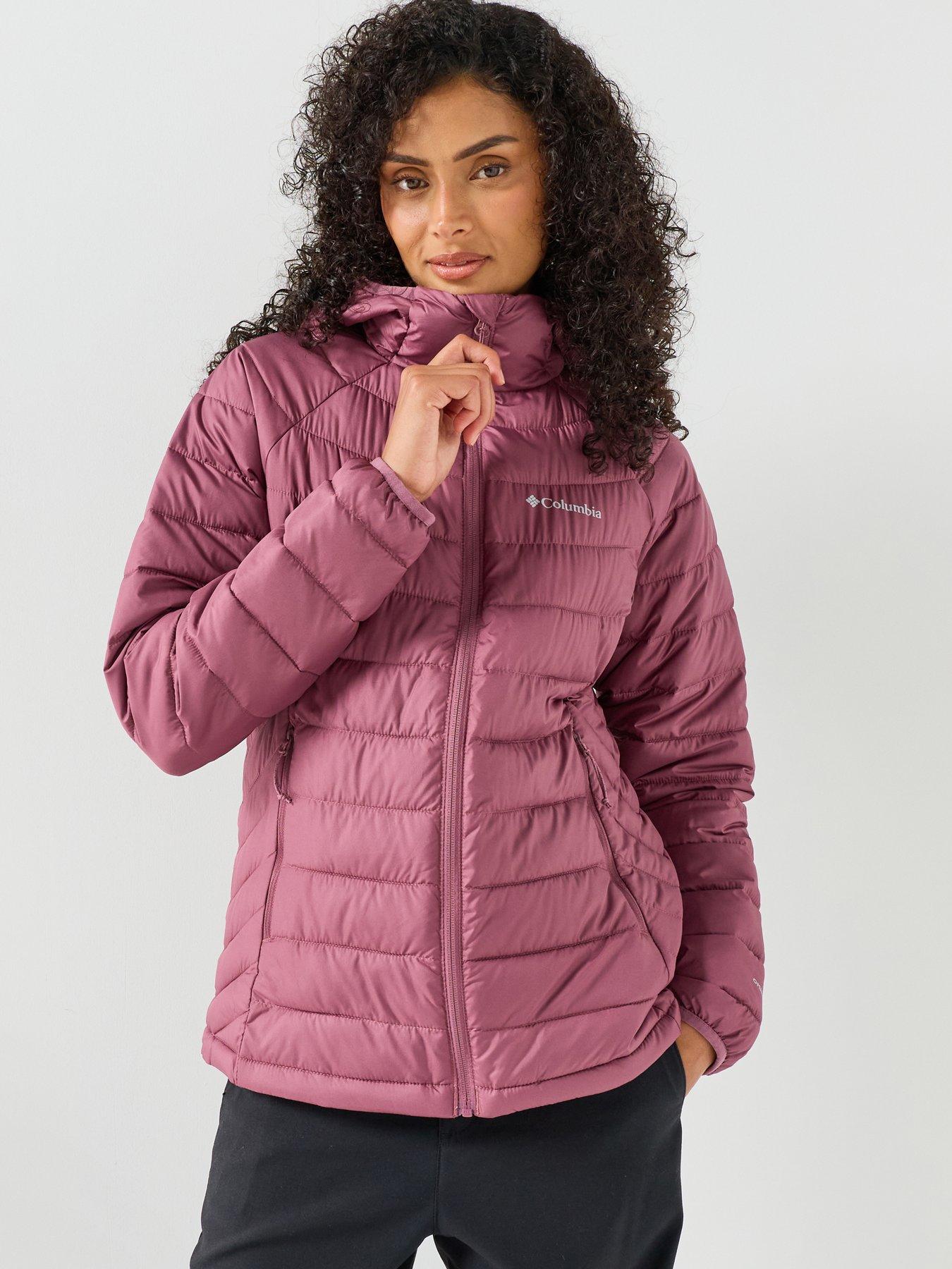 Image 1 of 6 of Columbia Womens Omni Heat Thermal Insulated Hooded Jacket - Purple