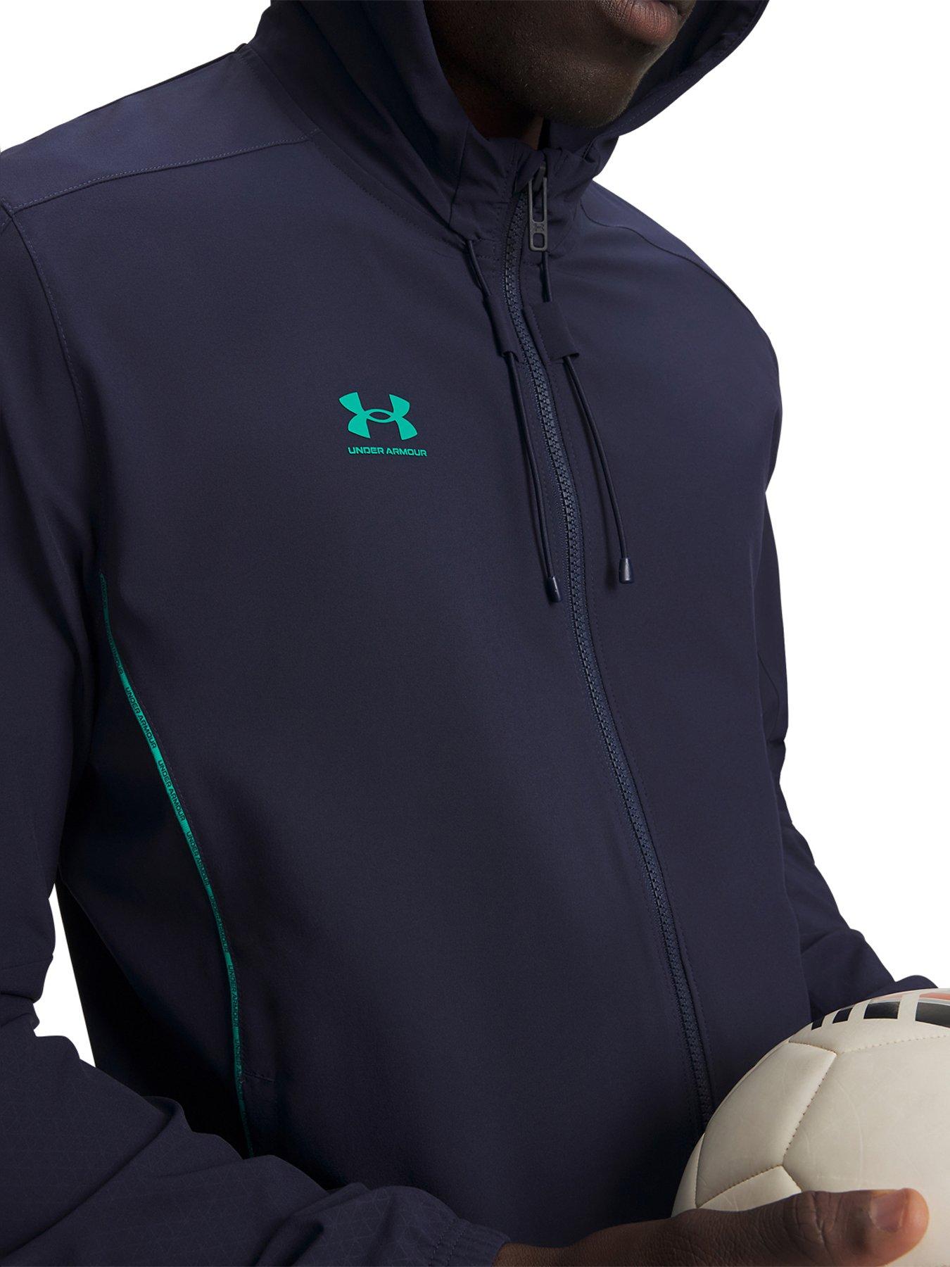 Image 3 of 4 of UNDER ARMOUR Mens Challenger Pro Full Zip Hooded Tracksuit Set - Navy