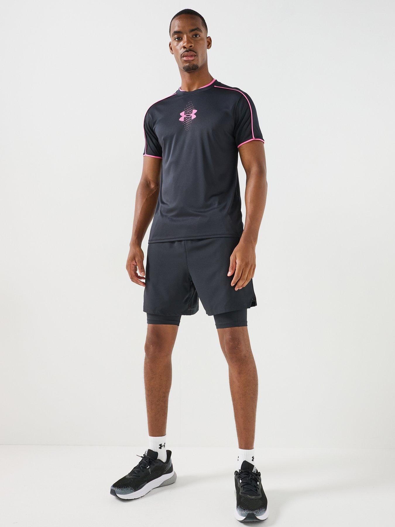Image 3 of 6 of UNDER ARMOUR Mens Challenger Novelty Short Sleeve T-Shirt - Black