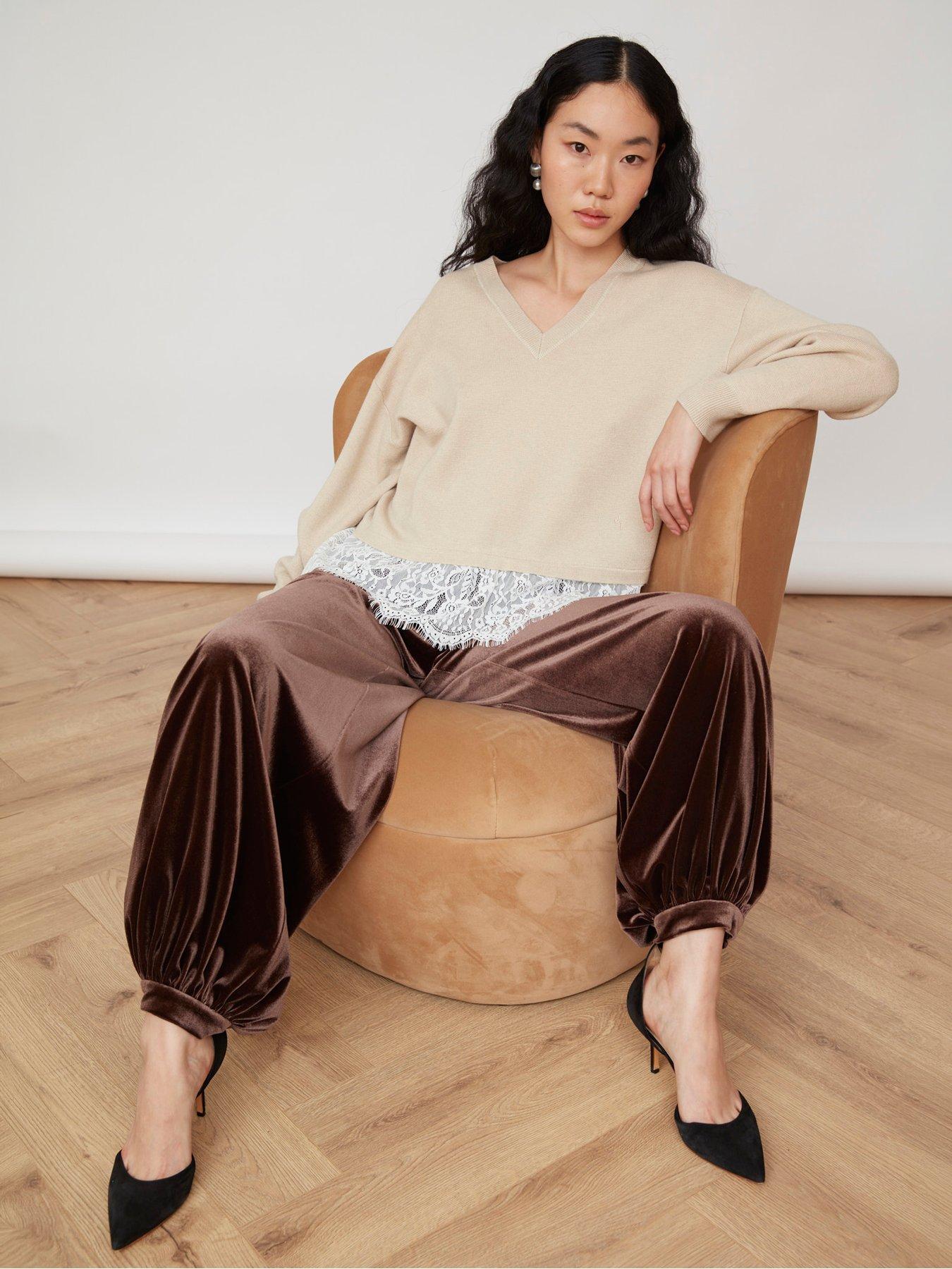 Image 1 of 5 of Jovonna London Keziah Trousers - Brown