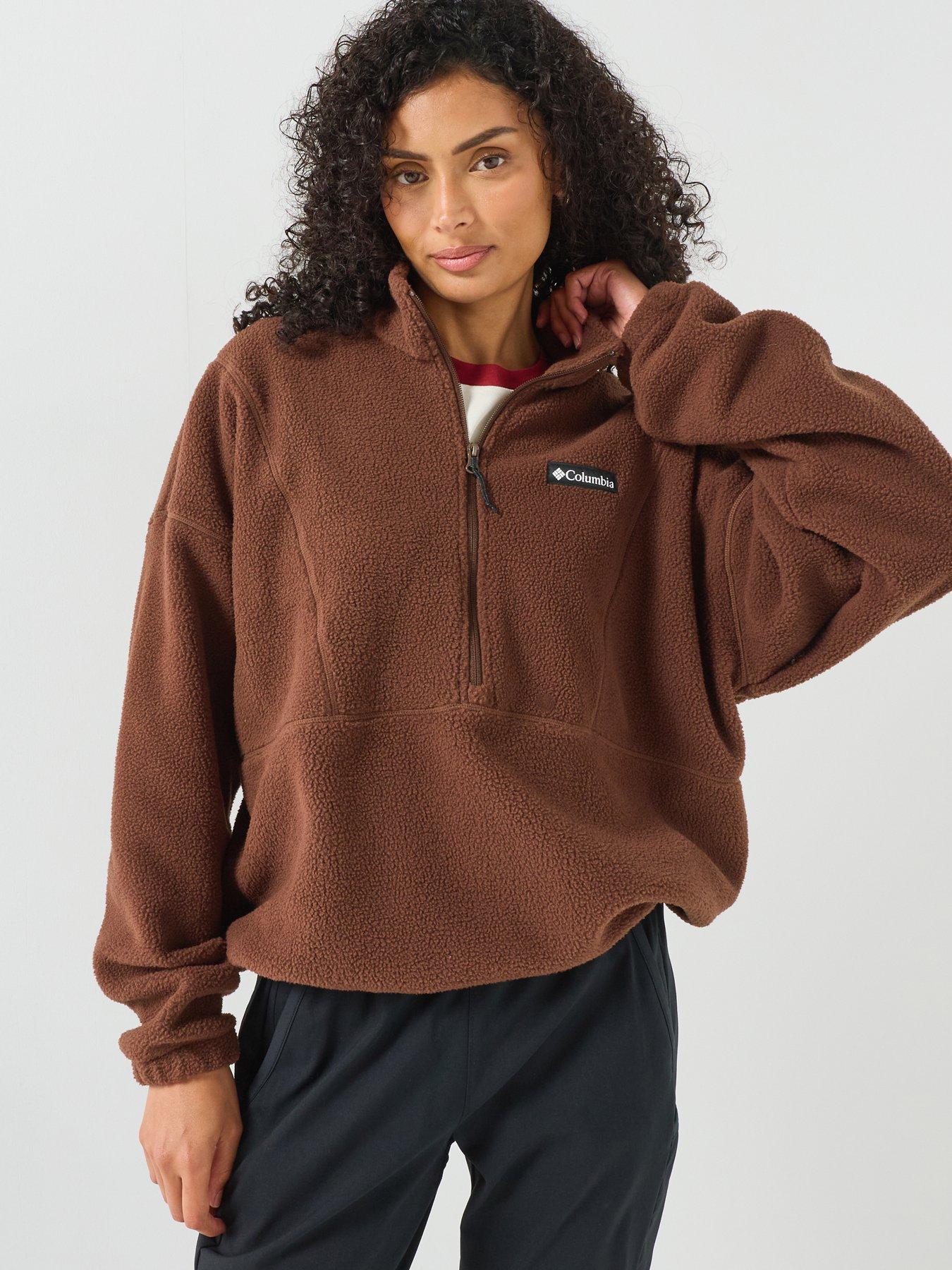 Columbia Womens Timber Meadow 1/2 Zip Fleece - Brown