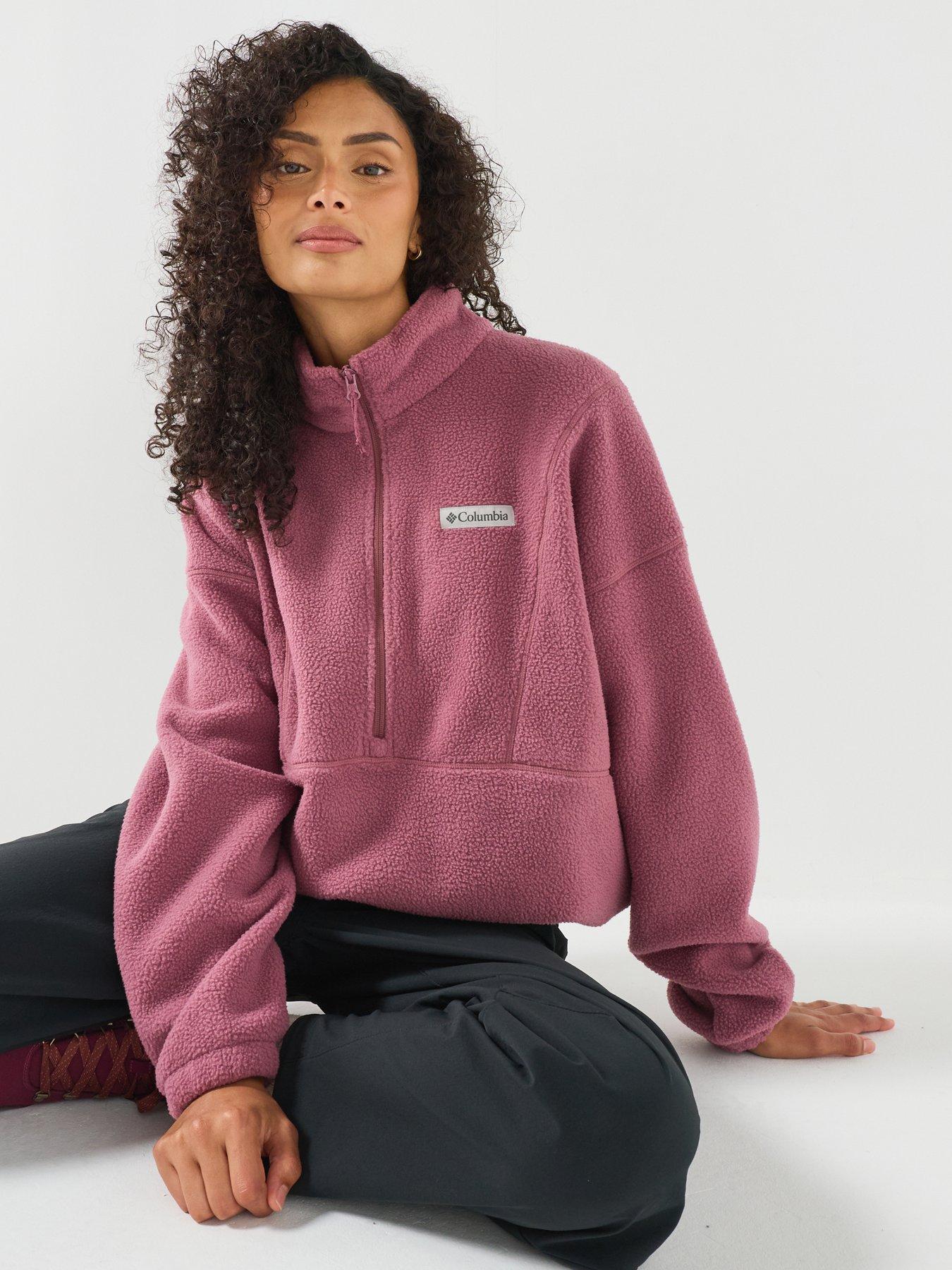 Image 5 of 5 of Columbia Womens Timber Meadow Half Zip Funnel Neck Fleece - Purple