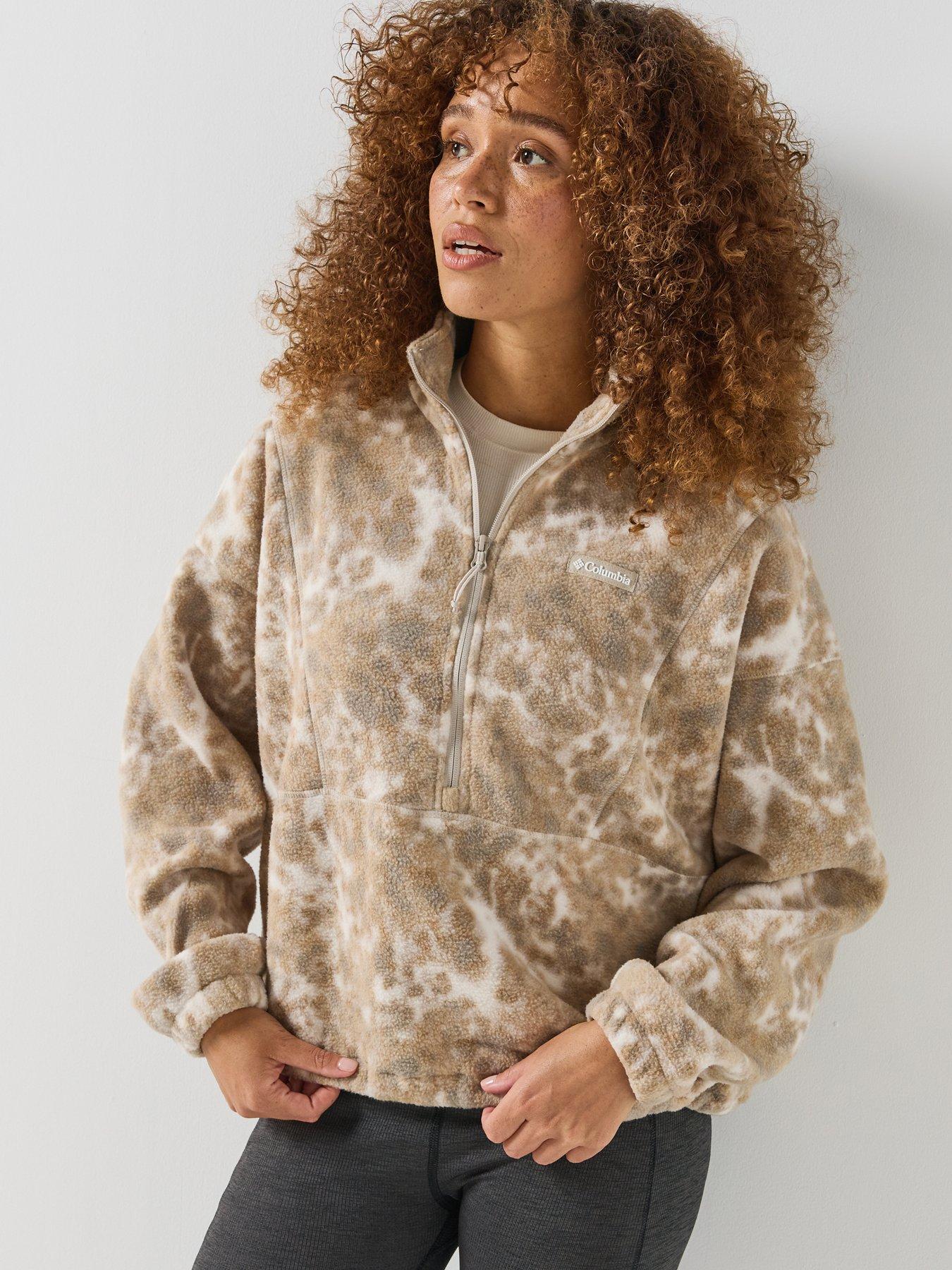 Image 1 of 3 of Columbia Womens Timber Meadow Printed 1/2 Zip Fleece - Beige