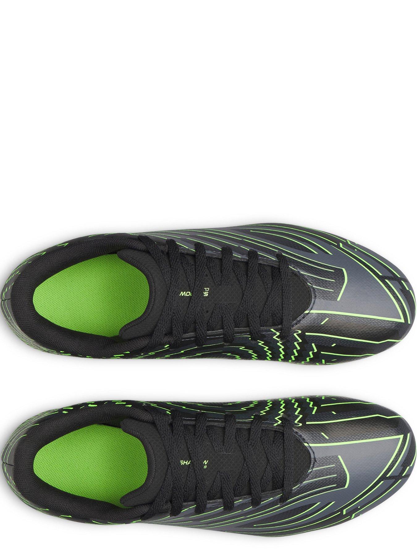 Image 4 of 5 of UNDER ARMOUR Junior Boys' Shadow Club 4 Firm Ground Football Boot - Black/Titan Grey/Hyper Green