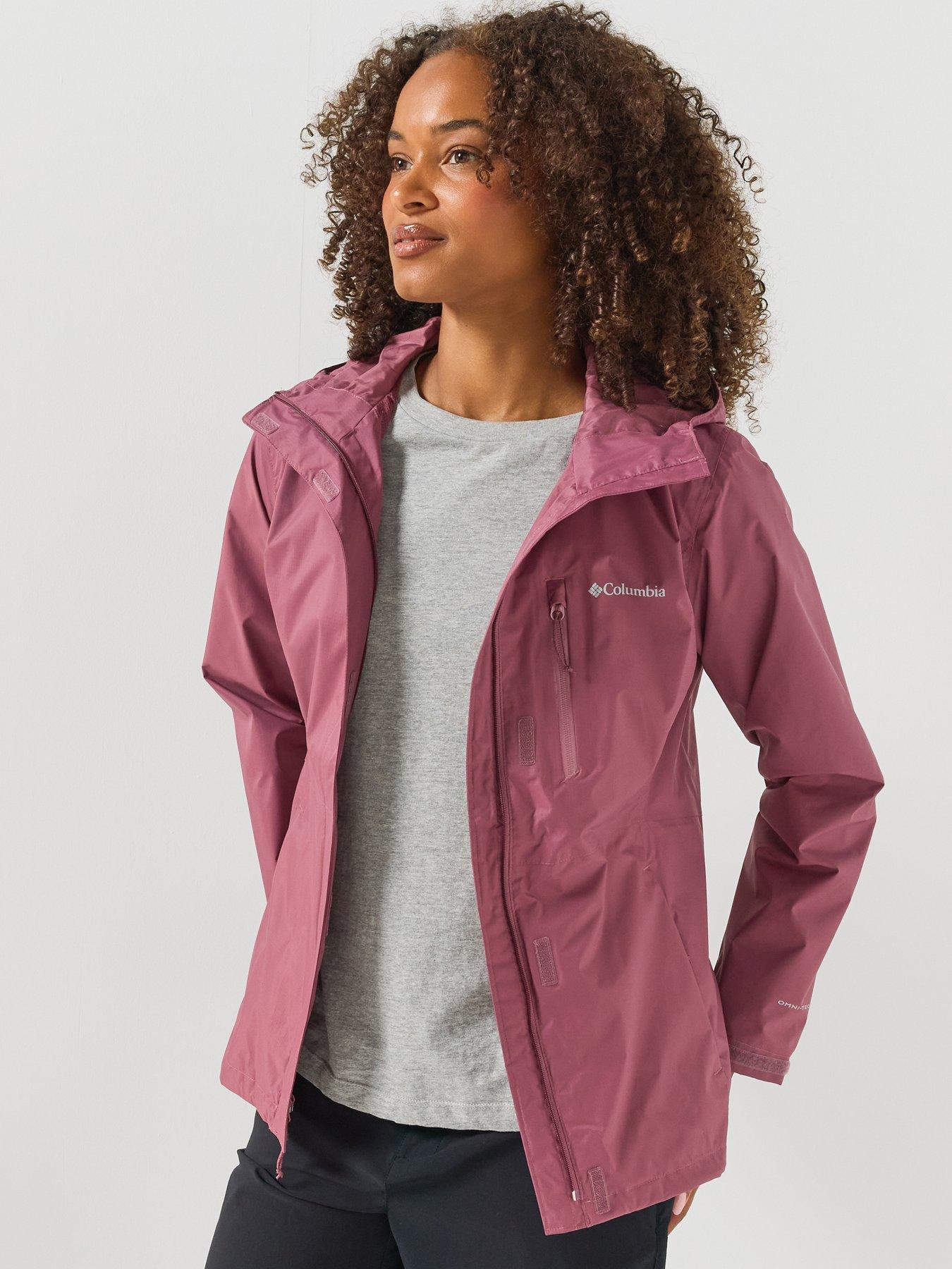 Columbia Womens Pouring Adventure Iii Waterproof Jacket - Purple