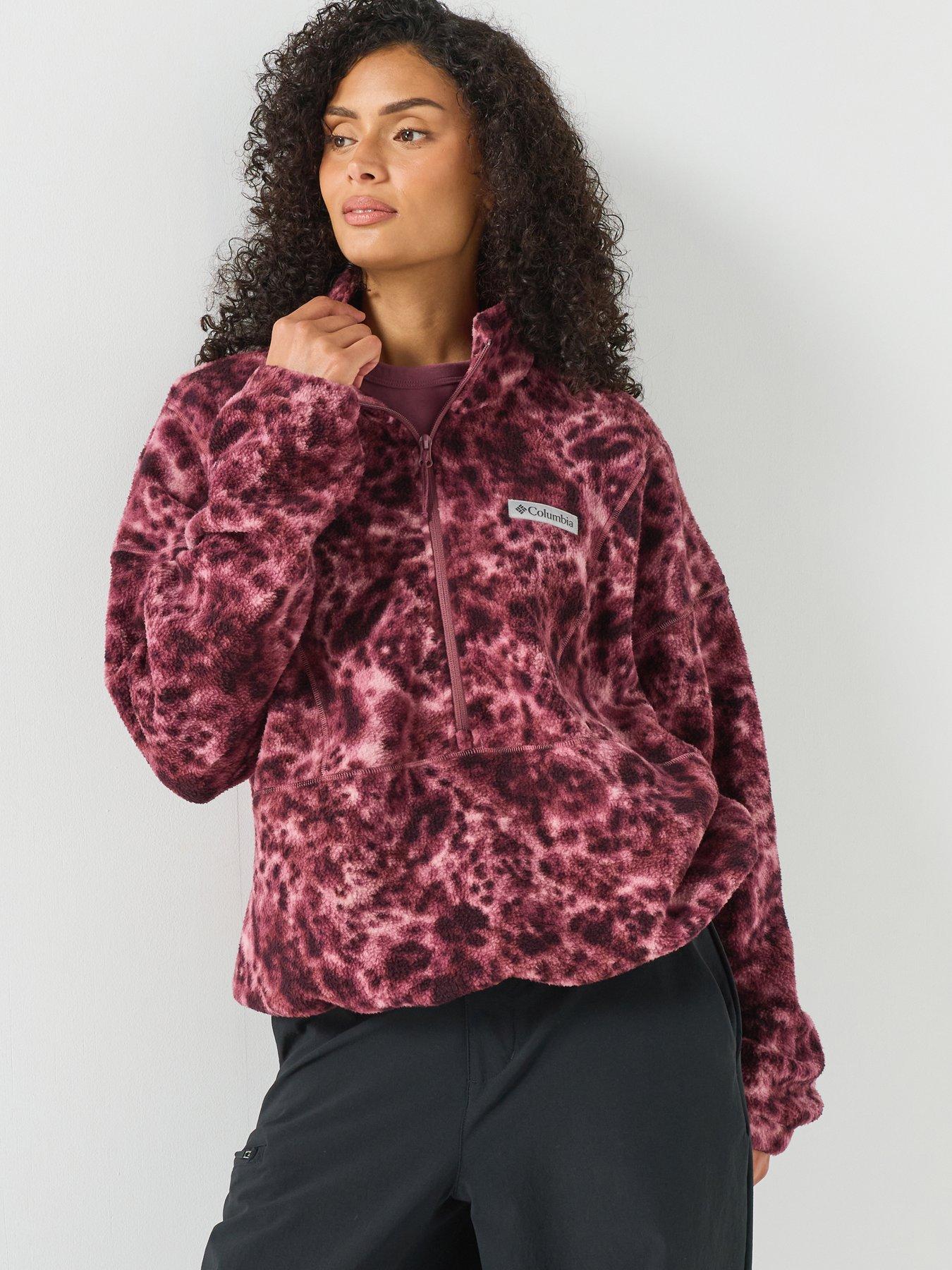 Columbia Womens Timber Meadow Printed 1/2 Zip Fleece - Purple