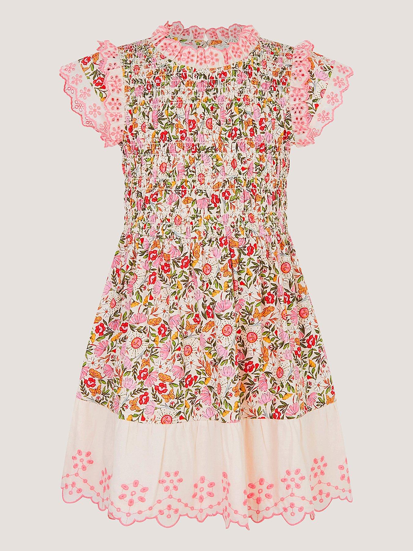 Image 2 of 4 of Monsoon Girls Summer Solstice Jersey Short Sleeve Dress - Multi
