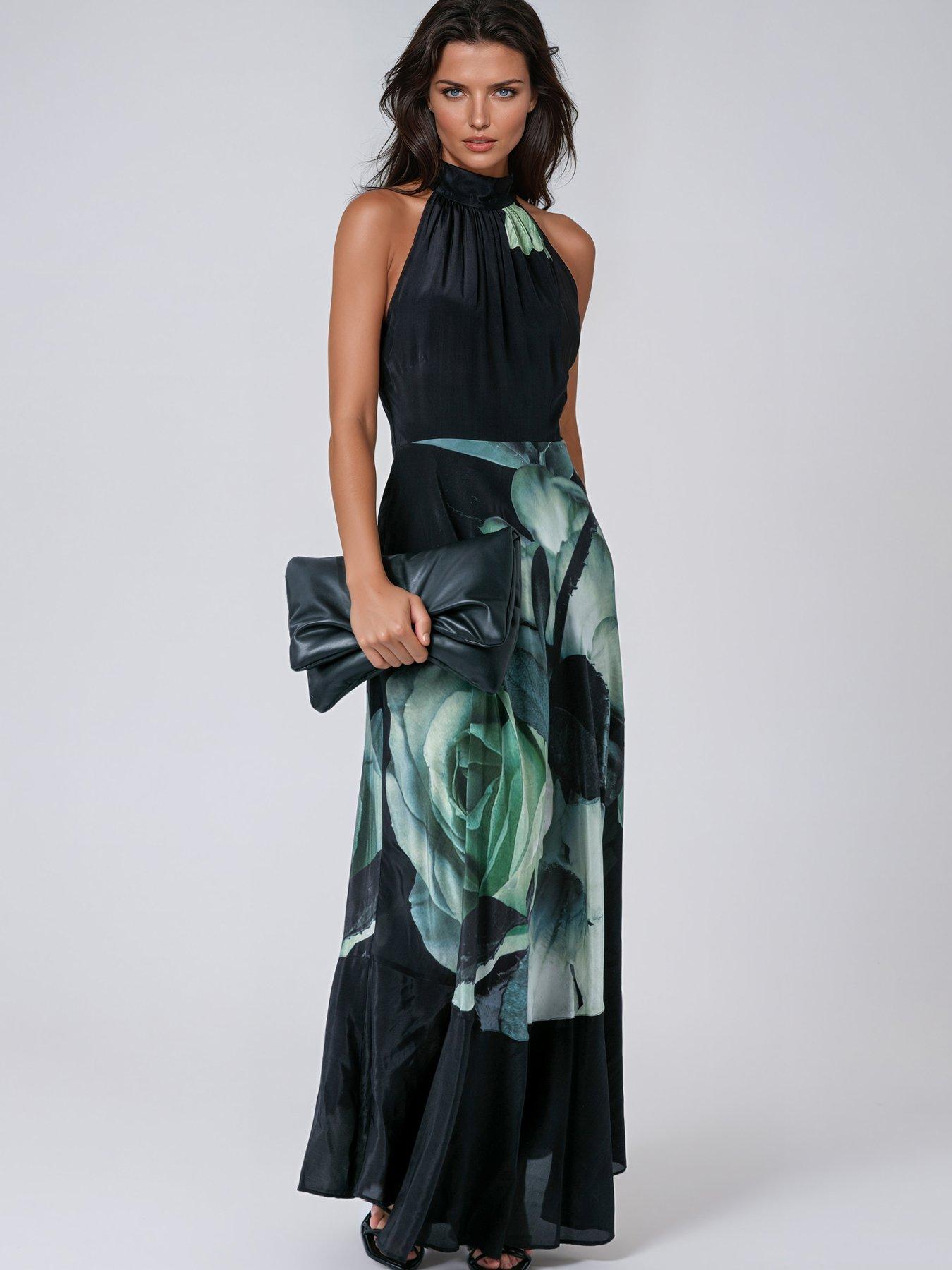 Image 2 of 7 of Religion Floral Print Valeria Maxi Dress - Green