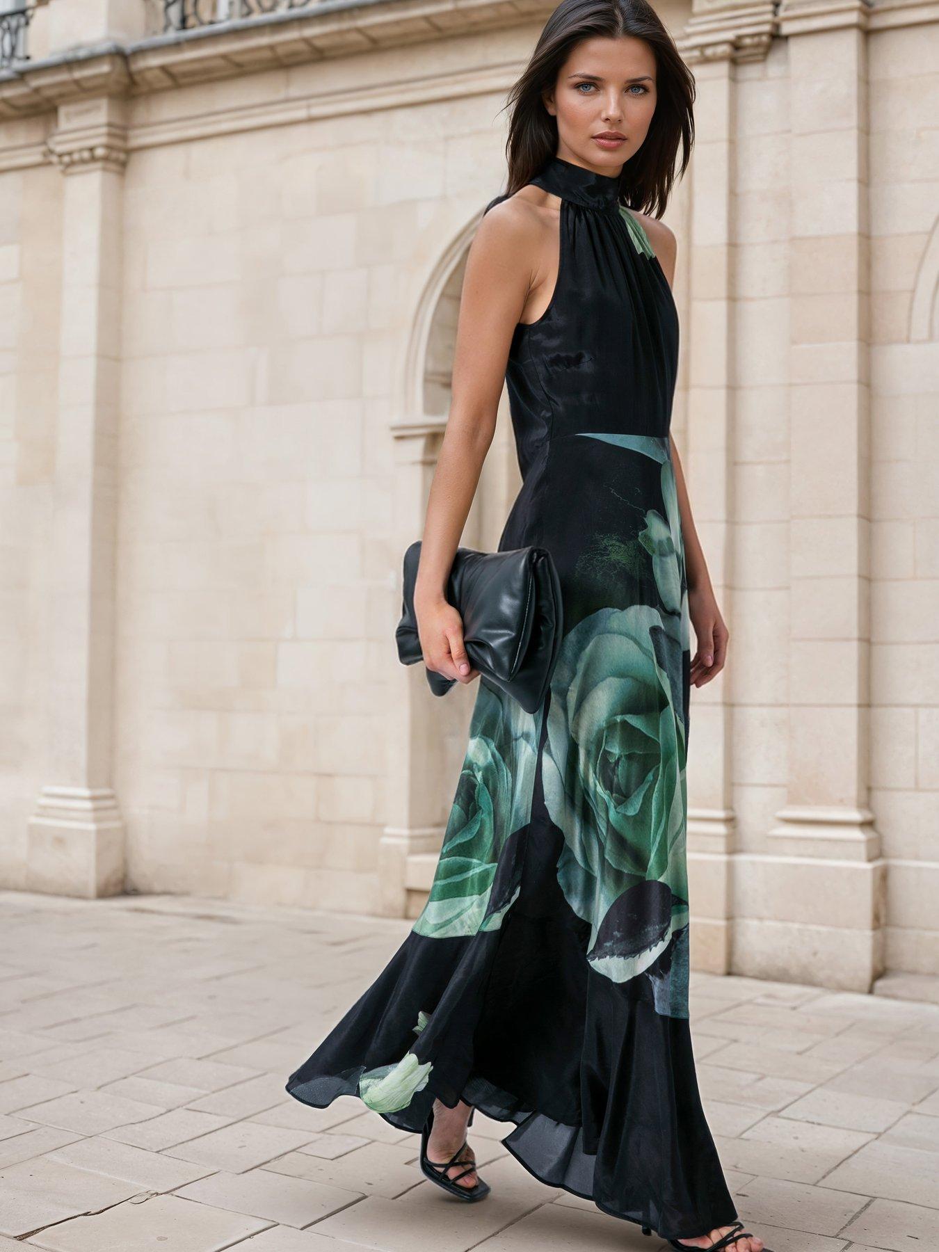 Image 4 of 7 of Religion Floral Print Valeria Maxi Dress - Green