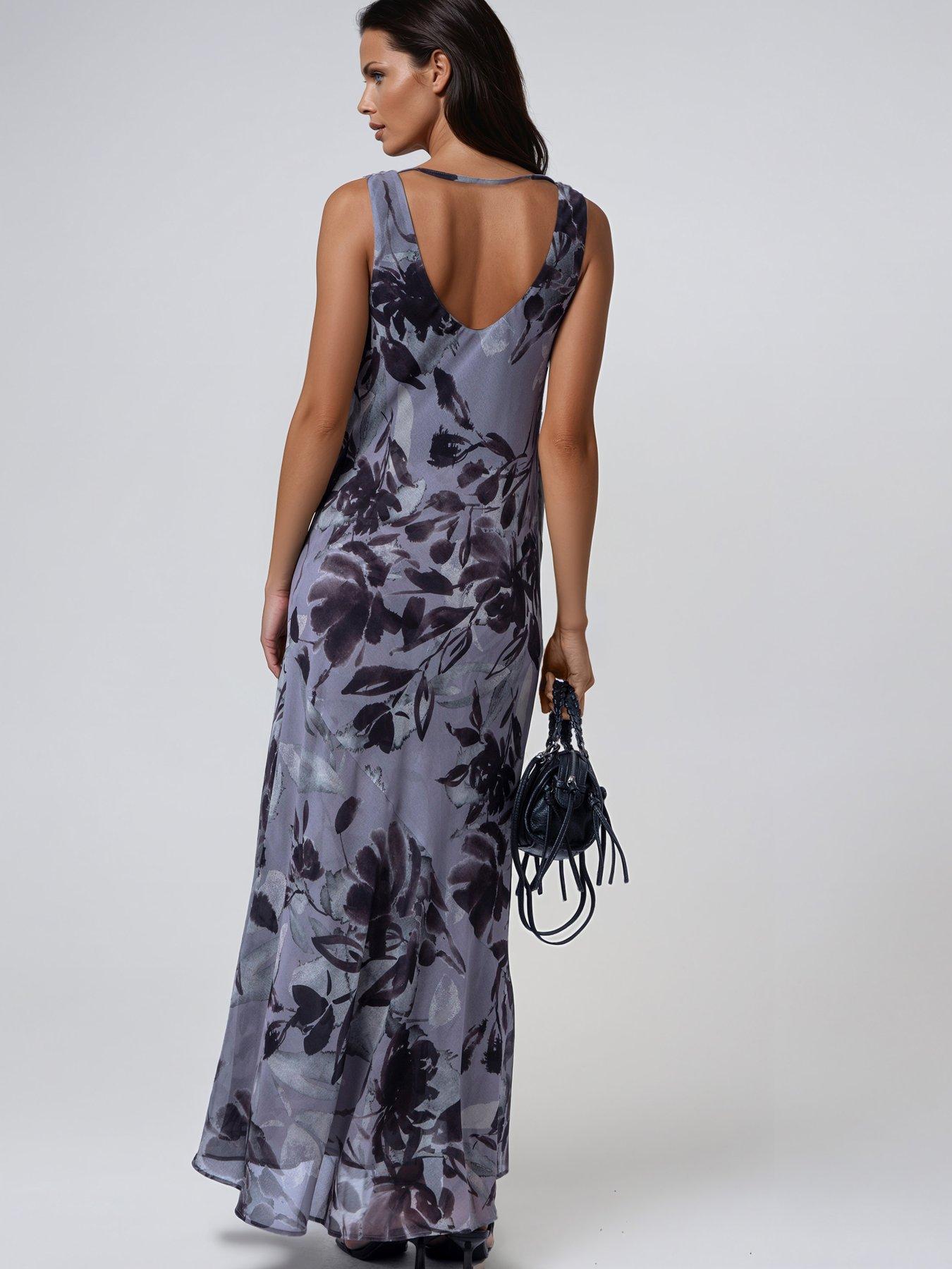Image 2 of 7 of Religion Floral Print Maxi Dress - Grey