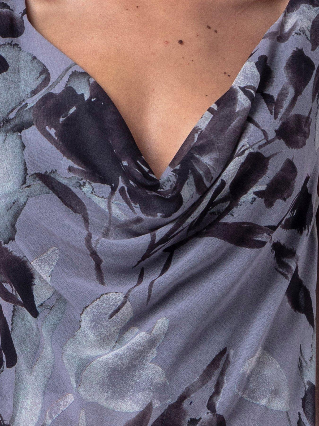 Image 5 of 7 of Religion Floral Print Maxi Dress - Grey