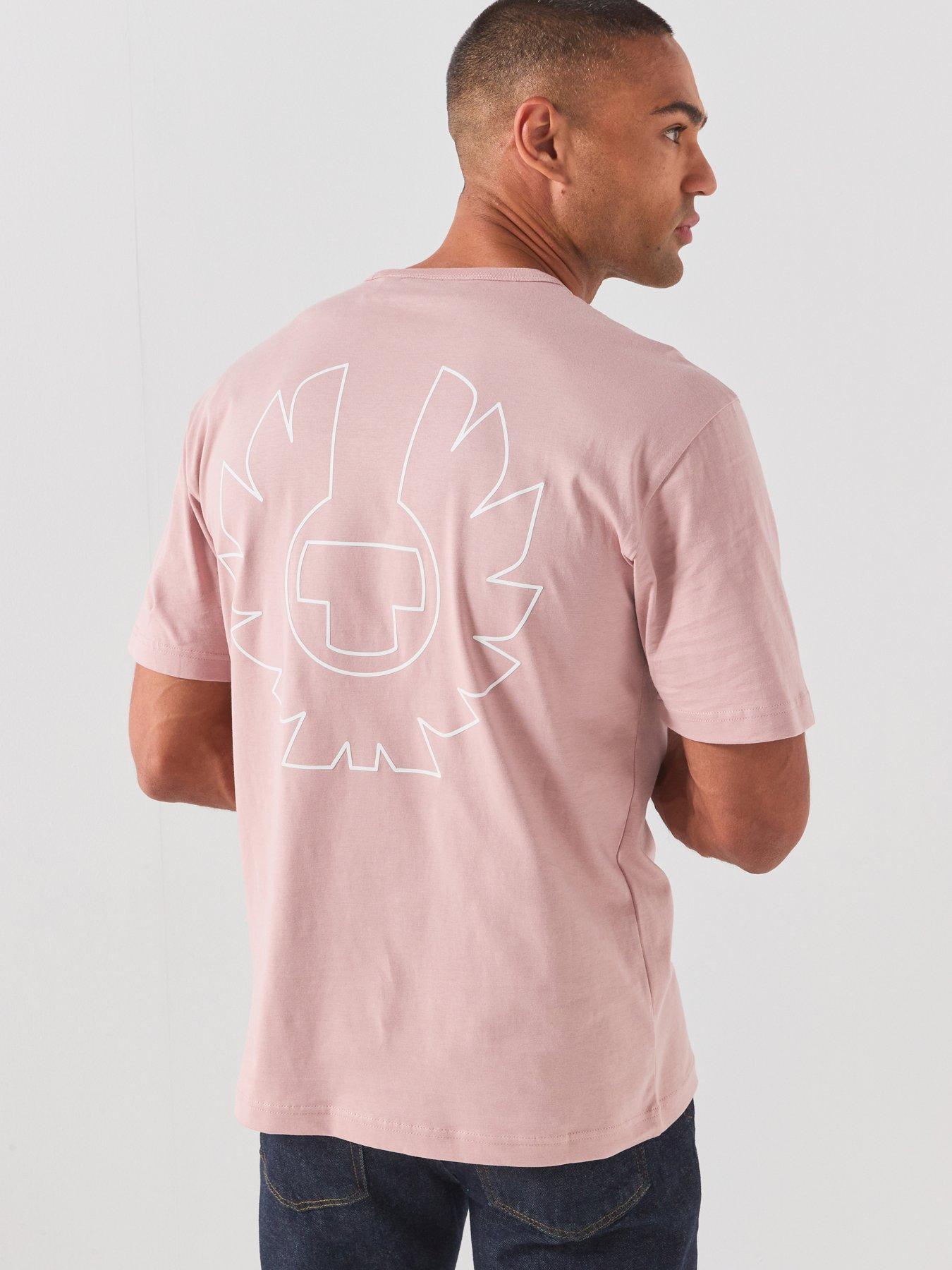 Belstaff Border Large Back Logo T-Shirt - Pink