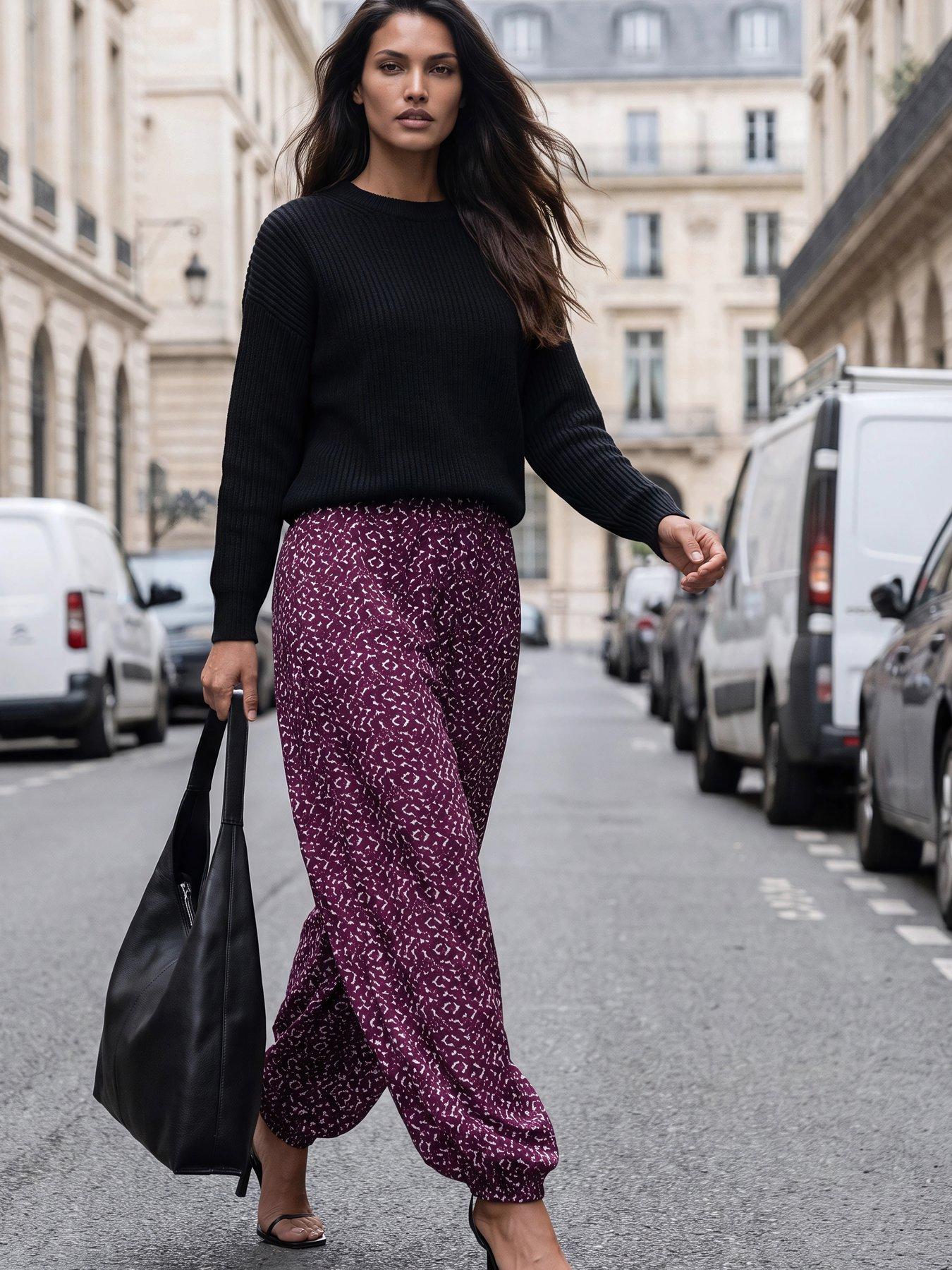 Religion Dot Blend Print Port Red Balloon Helena Trousers