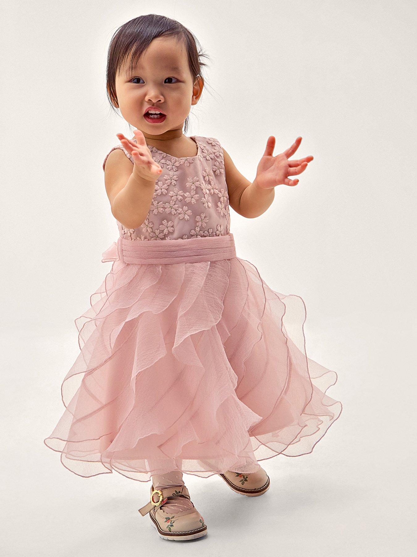 cute baby dresses 6 9 months Saeaby Infant Baby Girl Clothes Baby Girl Dress Ruffle Sleeve Polka Dots Collar Dress Baby Girl Summer Dress Cute Bowknot Pink Dress 6-9 Months,