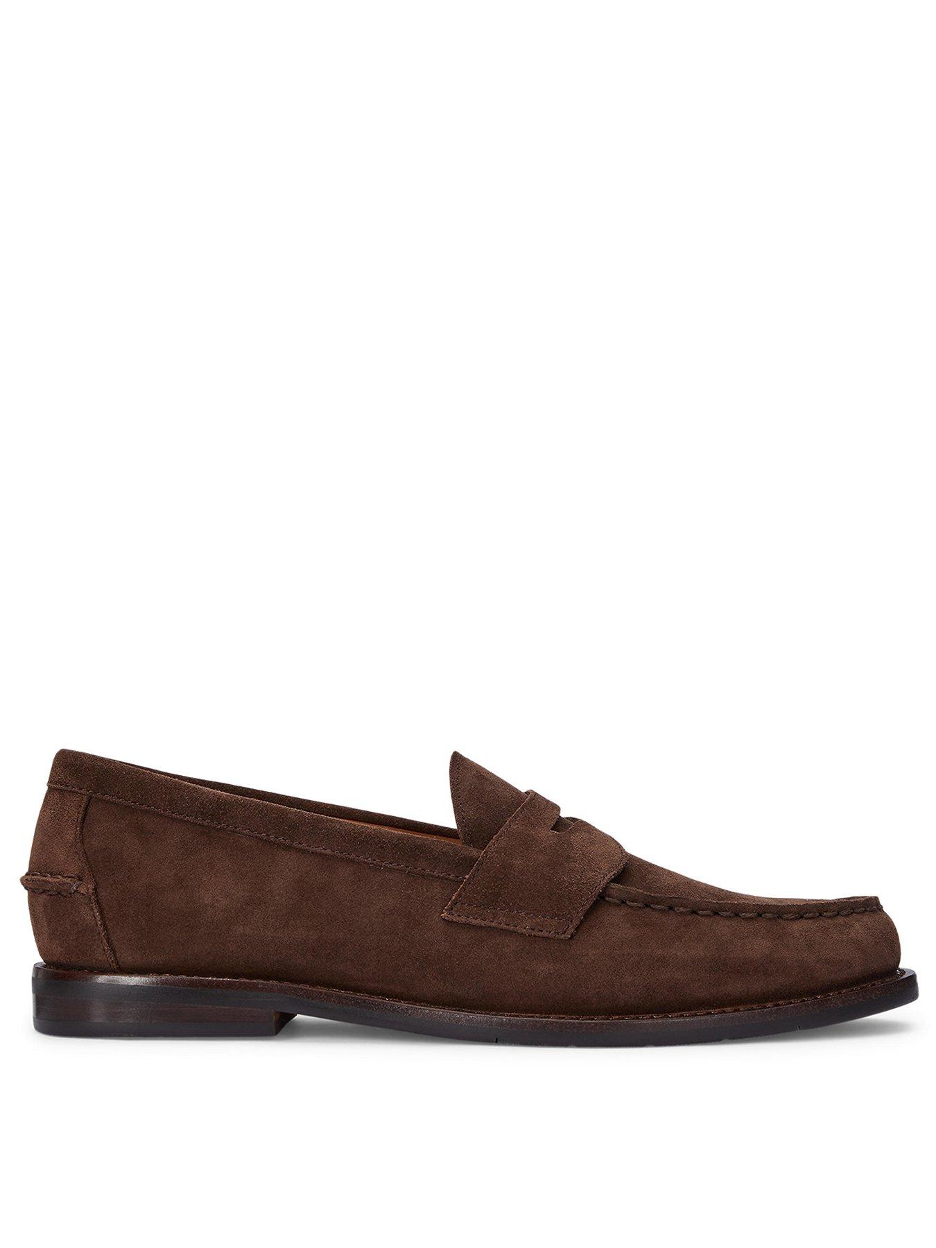 Polo Ralph Lauren Alston Suede Penny Loafers - Dark Brown