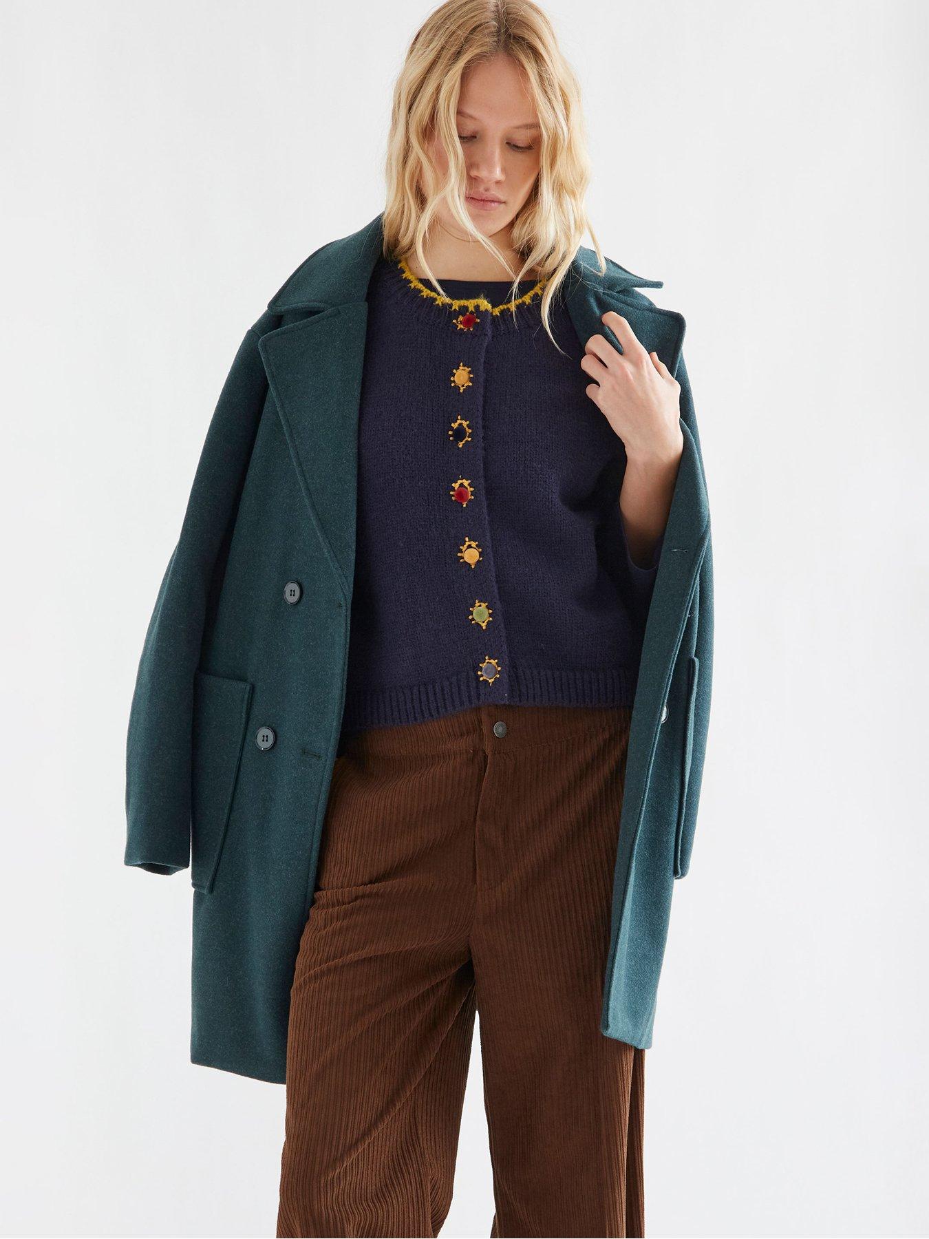 Image 4 of 5 of Compania Fantastica Button Detail Knit Vest - Blue