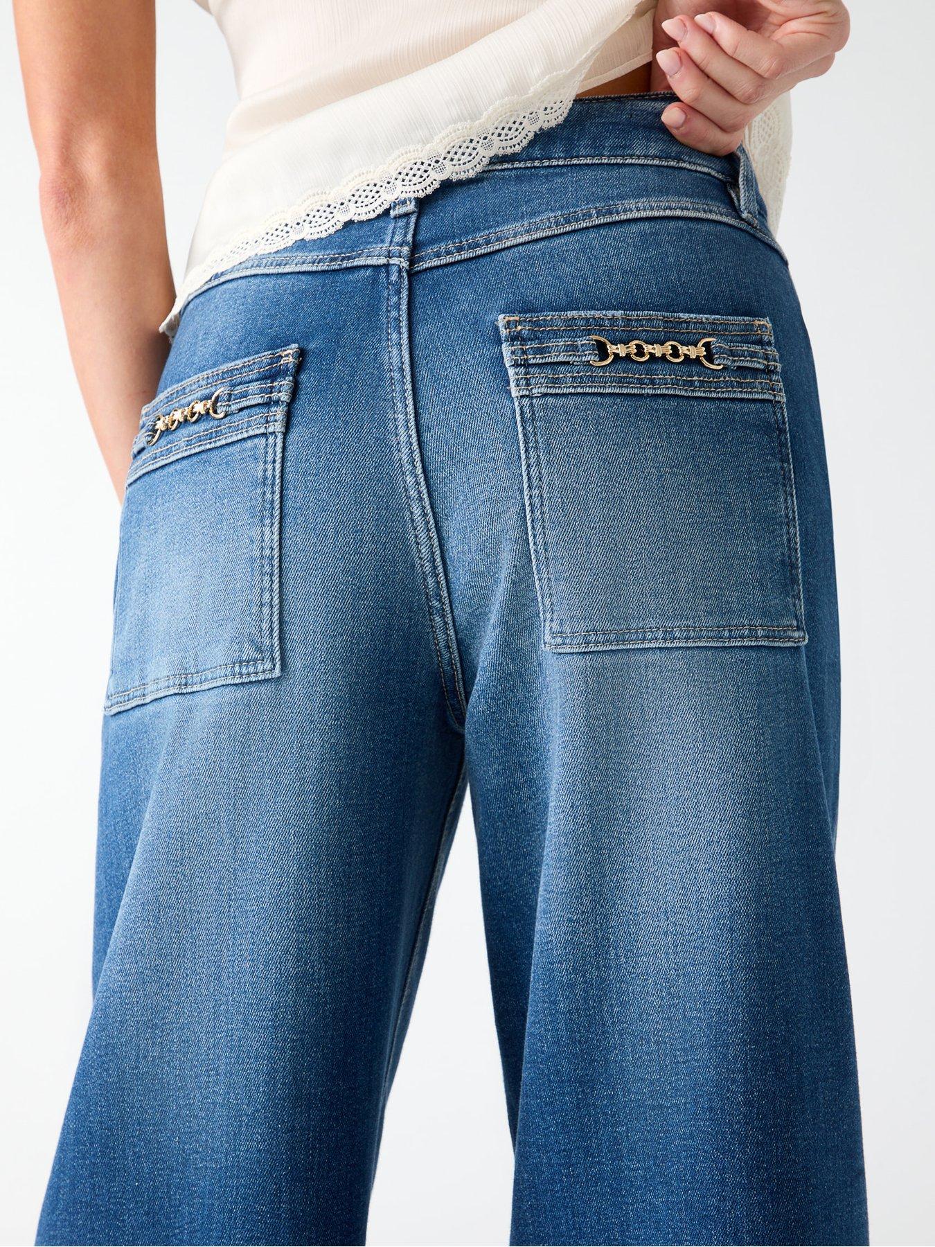 Image 5 of 5 of Guess Bellagio Chain Pockets Jeans - Blue