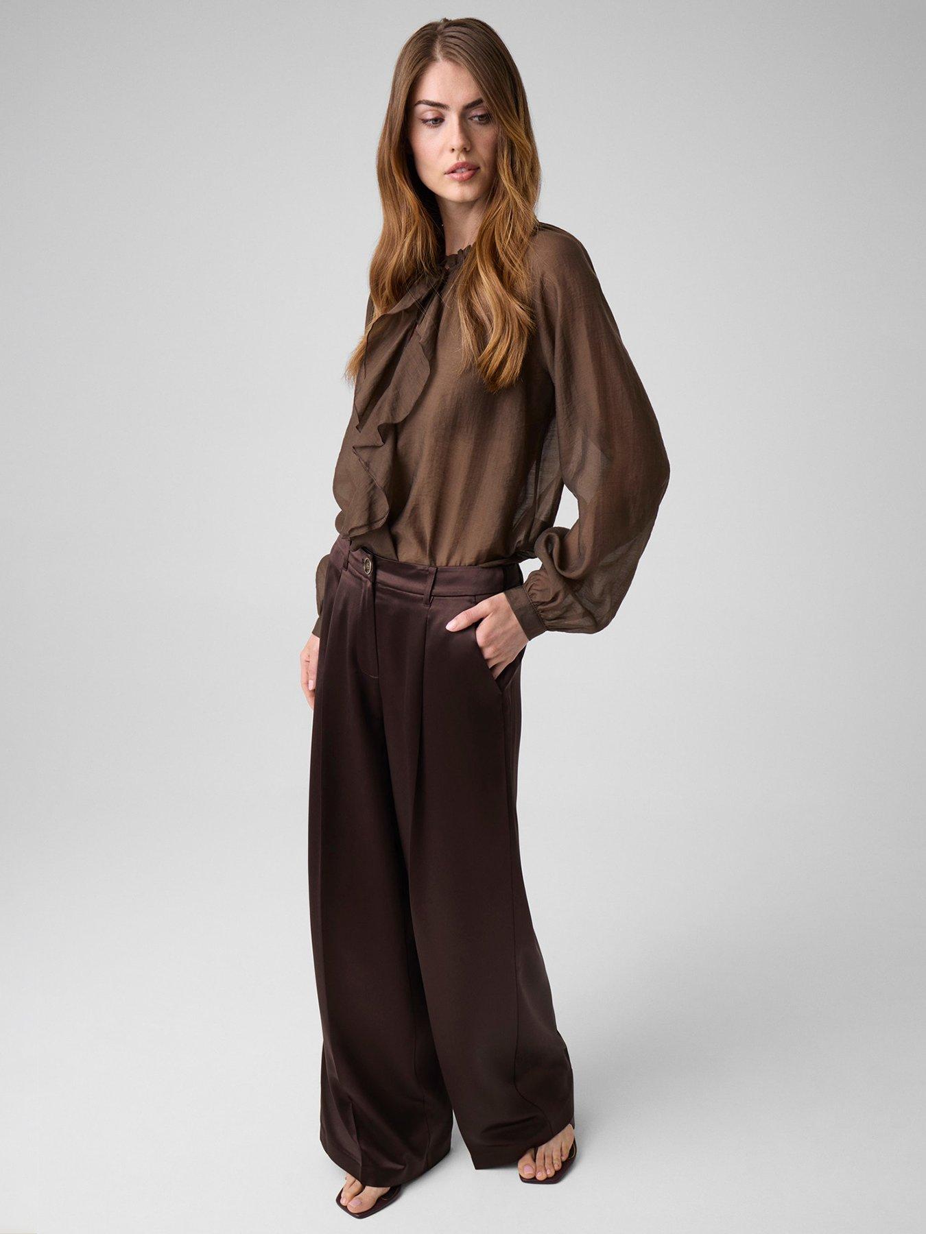 Image 1 of 4 of Guess Flora Wide Leg Pant