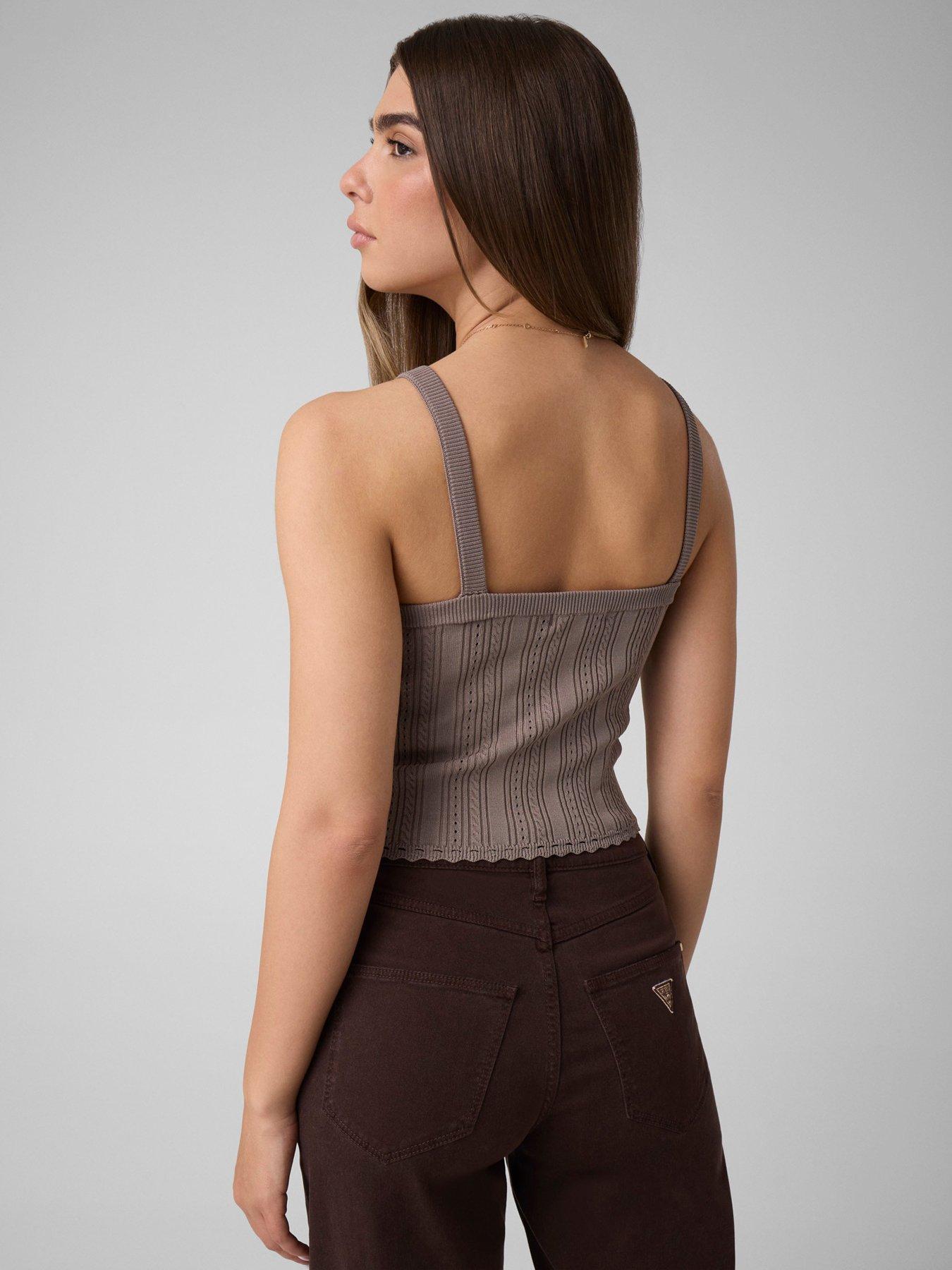 Image 2 of 4 of Guess Carmen Tank Top Sweater - Grey