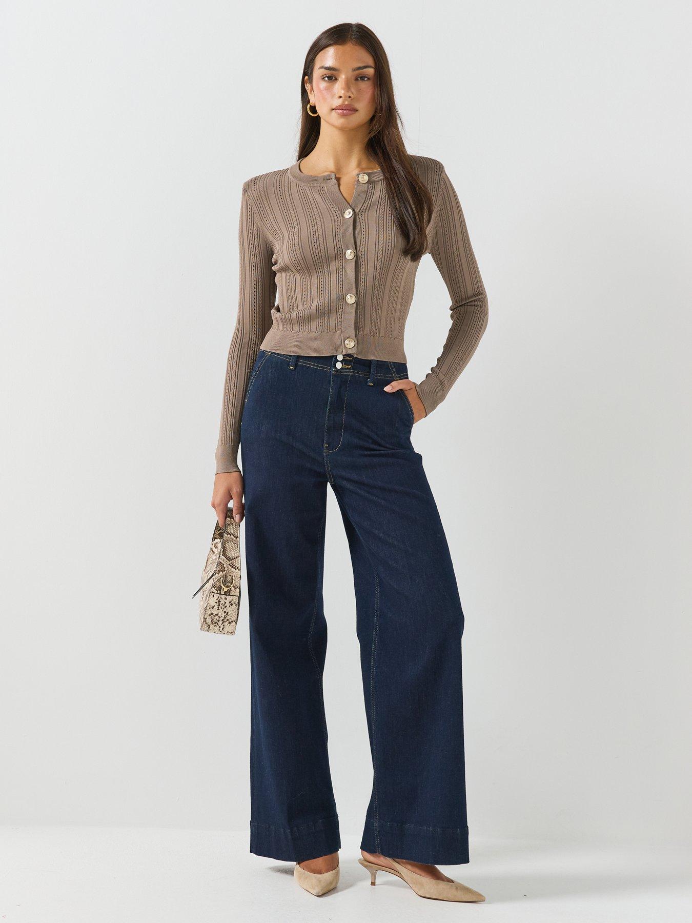 Image 3 of 6 of Guess Guess Long Sleeve Carmen Cardi Sweater - Grey