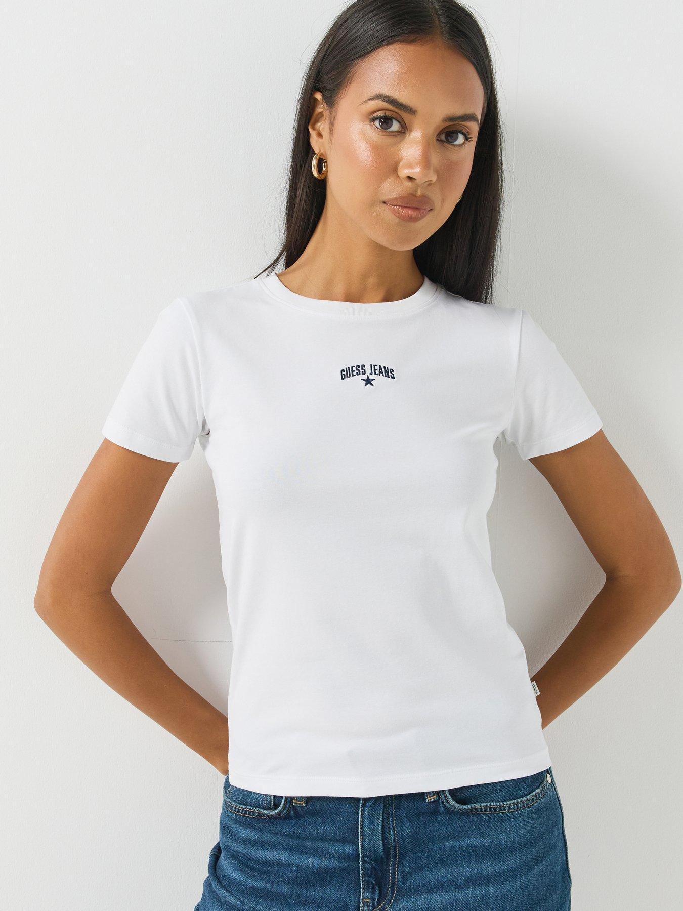 Guess Jeans Slim Star Print T-shirt - White