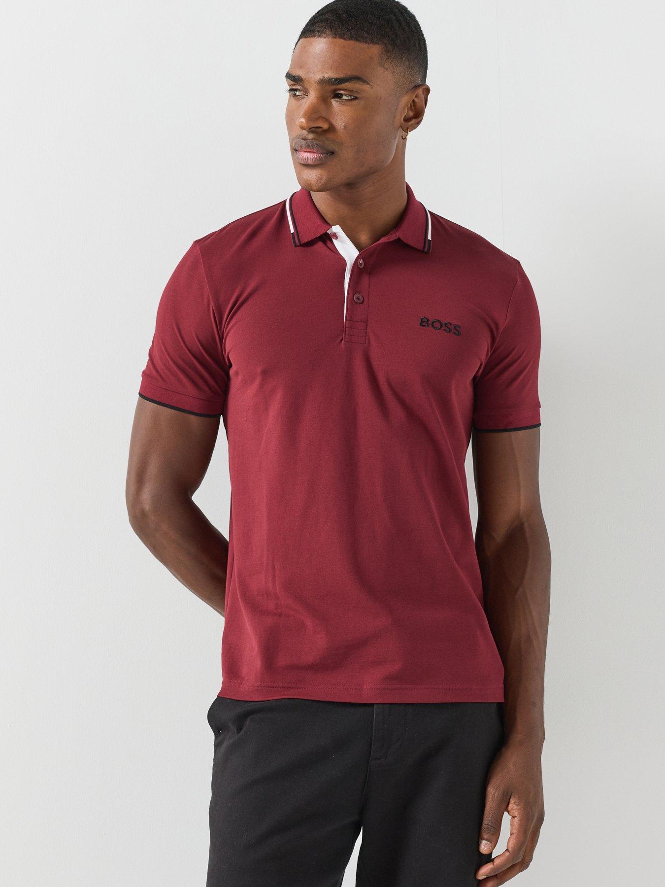 Image 4 of 6 of BOSS Mens Golf Paddy Pro Polo Shirt - Pink