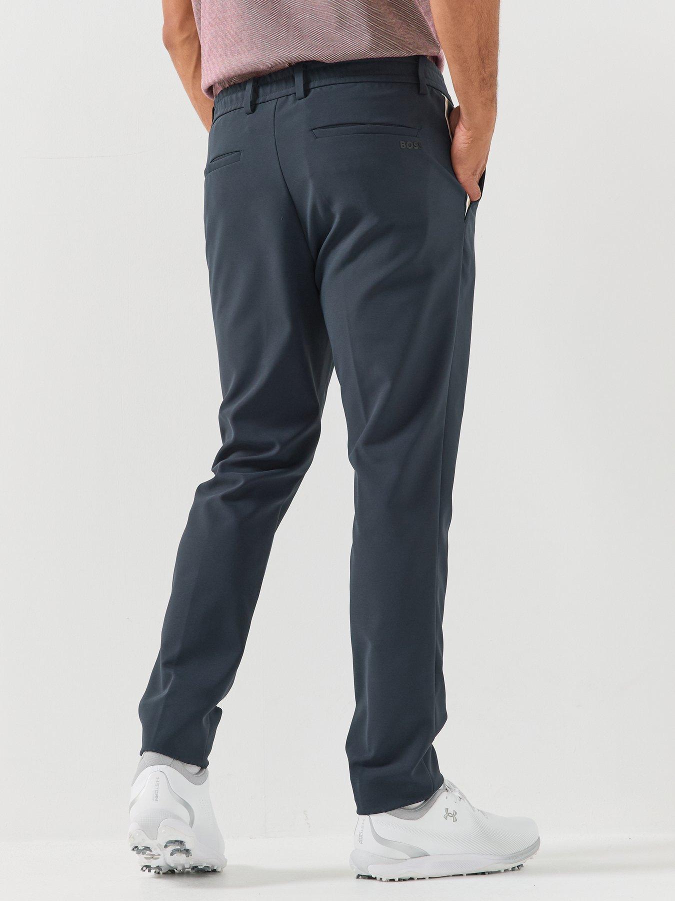 Image 2 of 5 of BOSS Mens Smooth Woven Tapered Golf Trousers - Blue