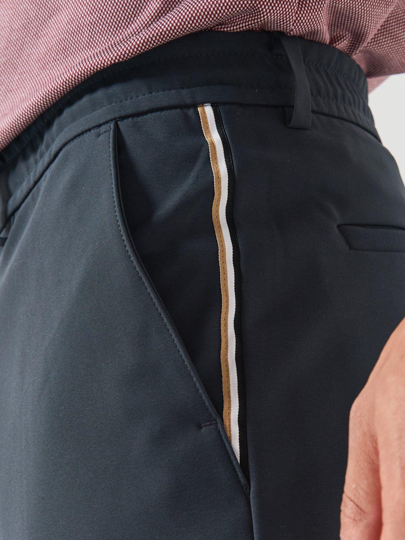 Image 4 of 5 of BOSS Mens Smooth Woven Tapered Golf Trousers - Blue