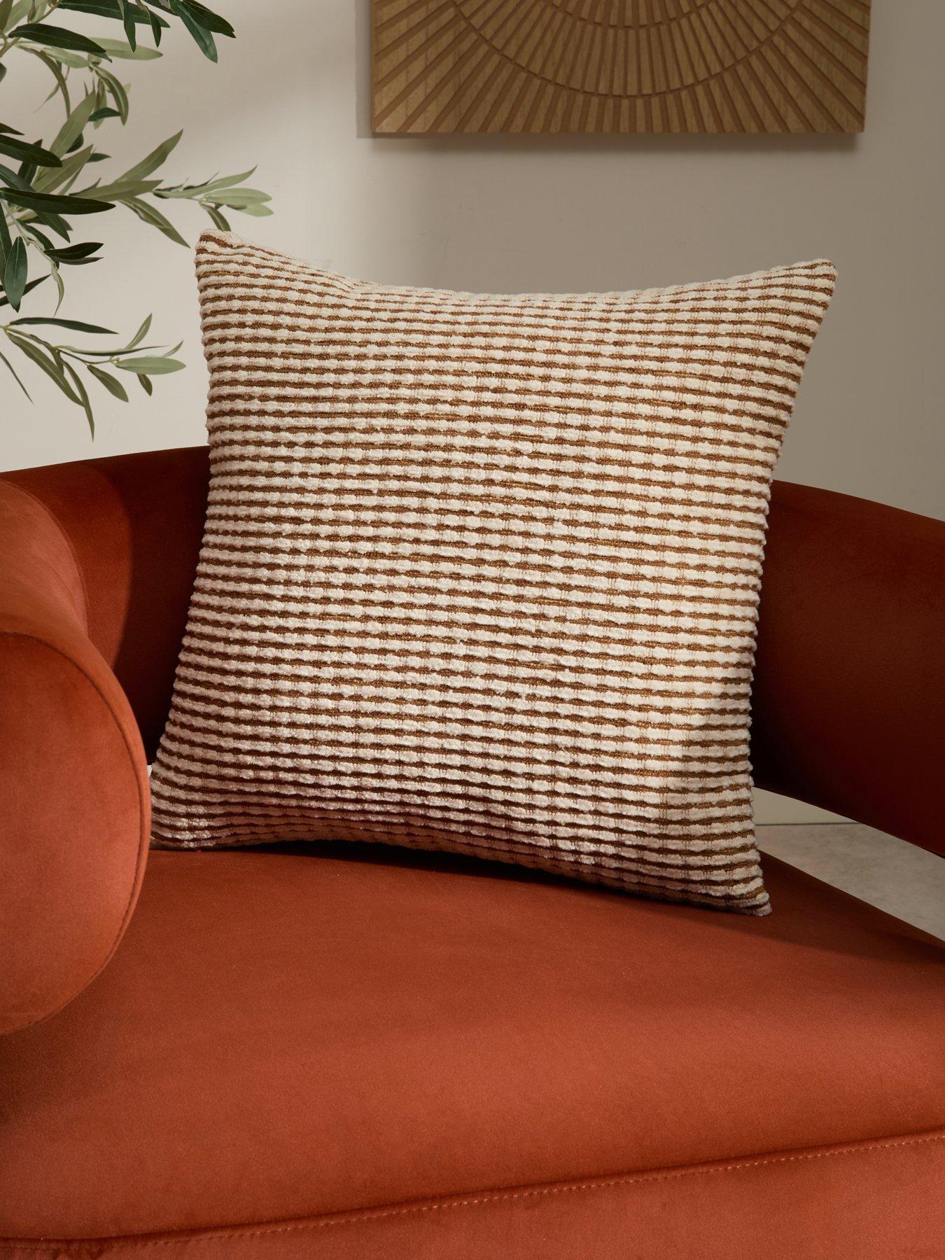 The Very Collection Cabin Textured Jacquard Cushion - Brown