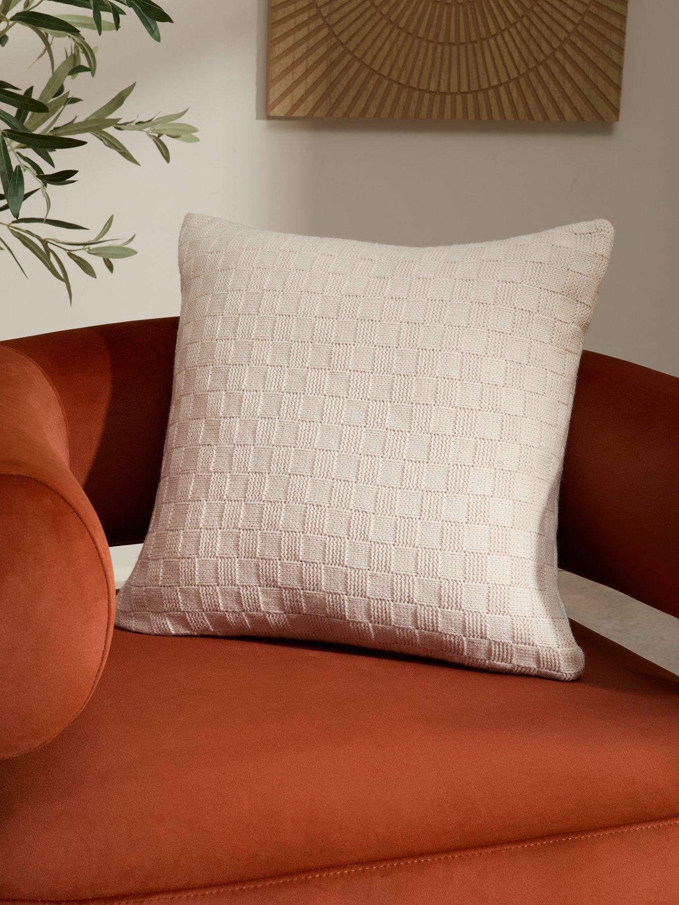 The Very Collection Knitted Checkerboard Cushion