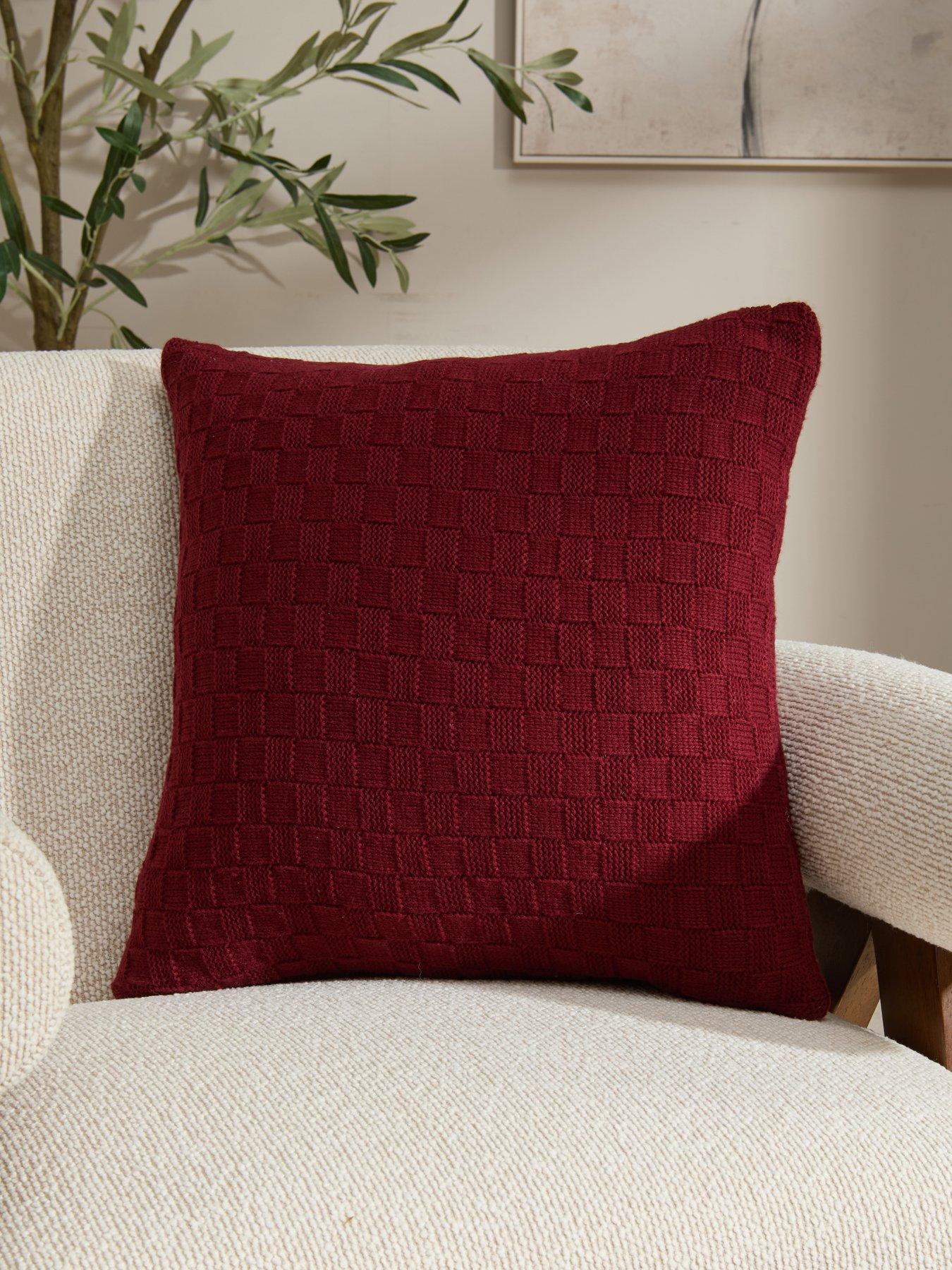The Very Collection Knitted Checkerboard Cushion