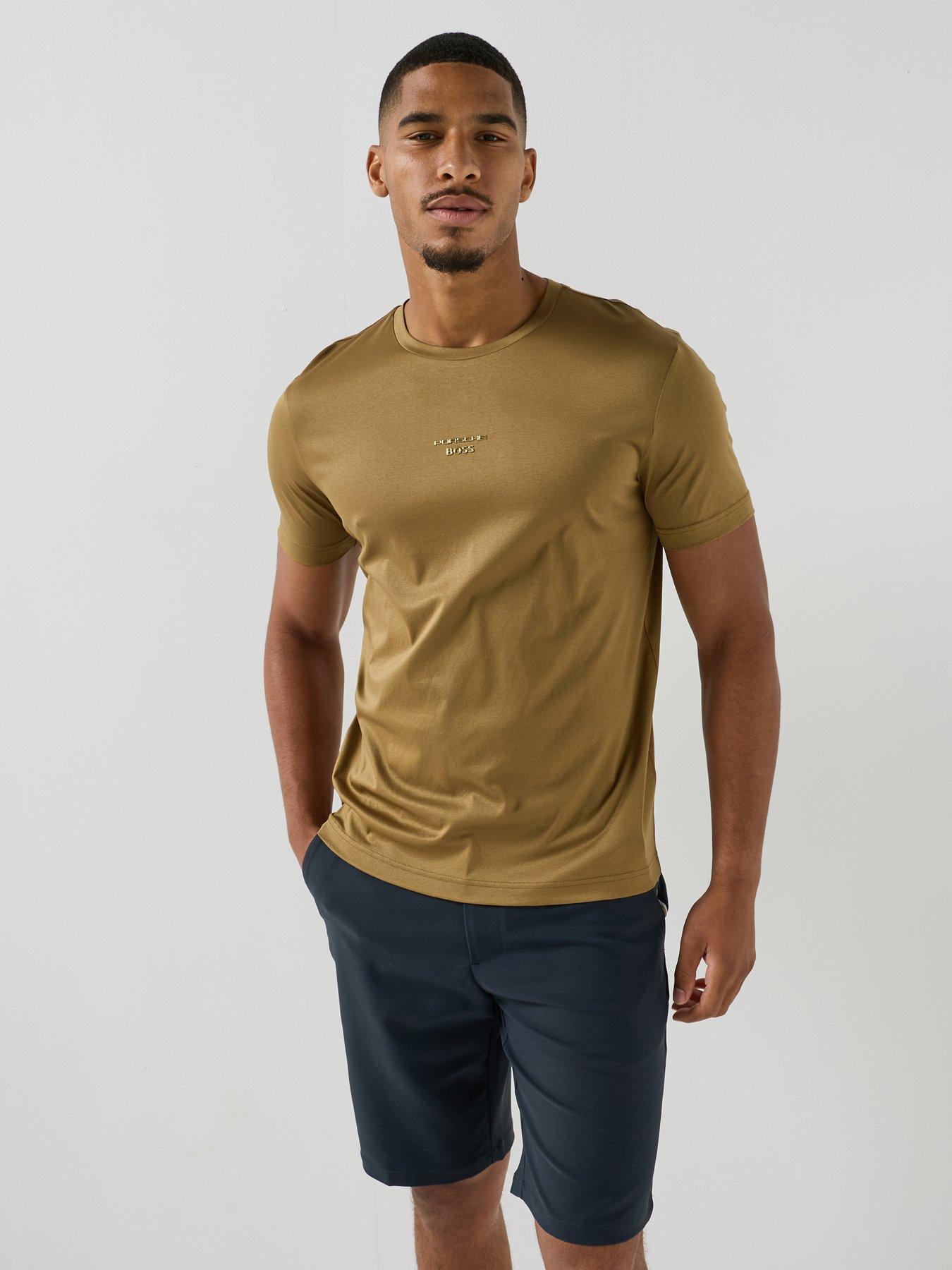 BOSS Mens Golf Ps Icons70 Grx Short Sleeve T-Shirt - Brown