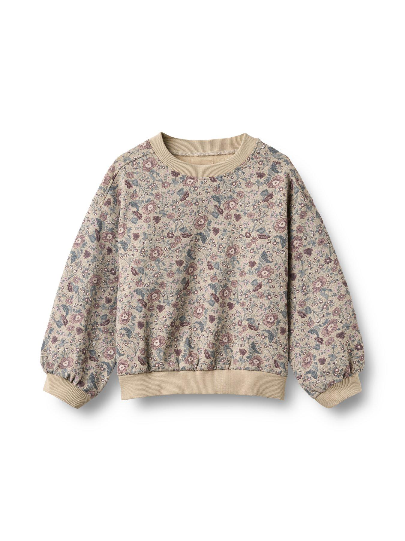 Image 3 of 5 of Wheat Girls Lia 2 Piece Floral Sweat Set - Cream